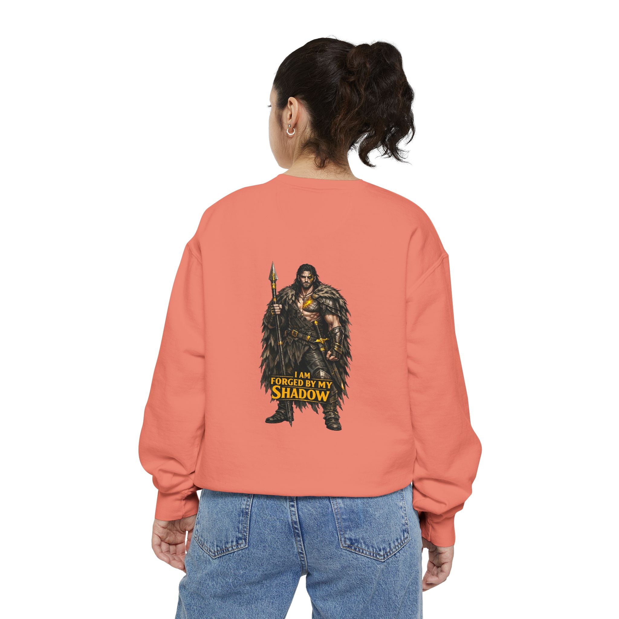 Forged by My Shadow Sweatshirt — Viking Warrior Graphic Crewneck