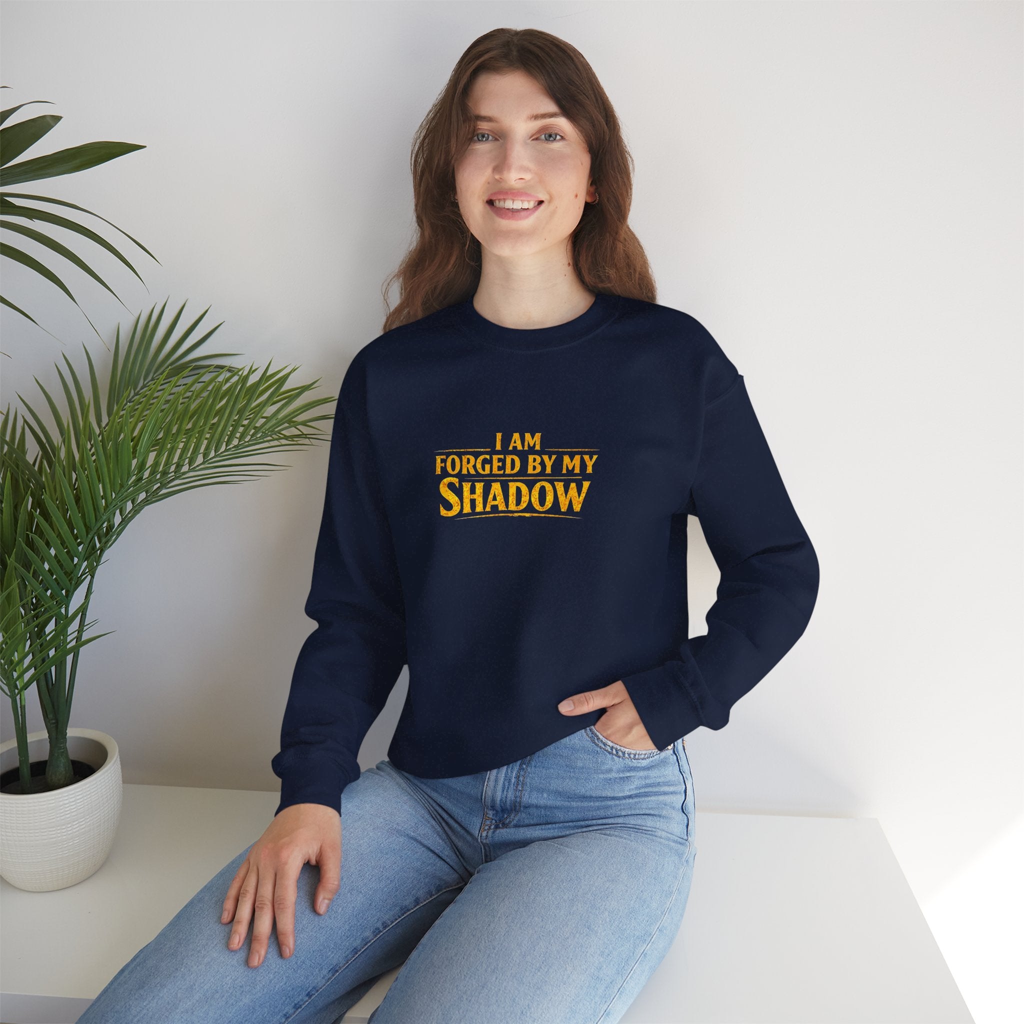 Embrace Your Demons Crewneck Sweatshirt Fantasy Warrior Graphic