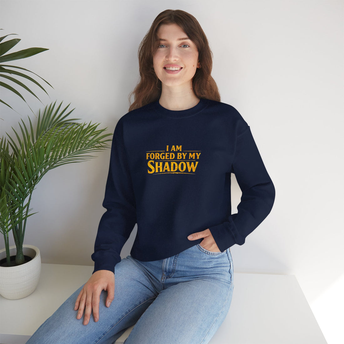 Embrace Your Demons Crewneck Sweatshirt Fantasy Warrior Graphic