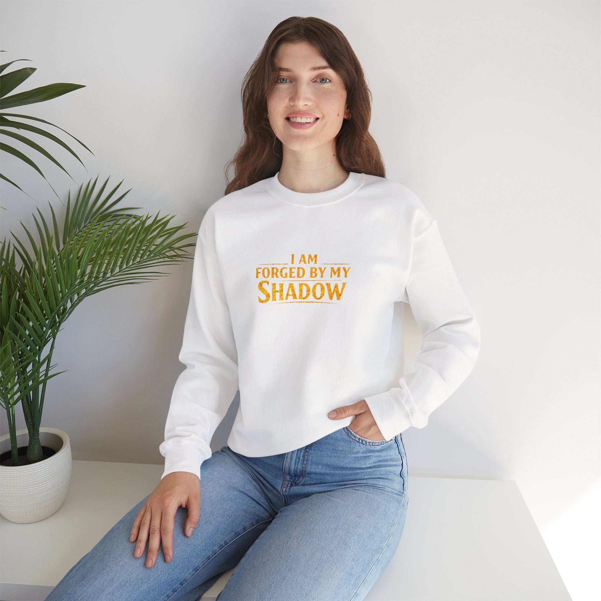 Embrace Your Demons Crewneck Sweatshirt Fantasy Warrior Graphic