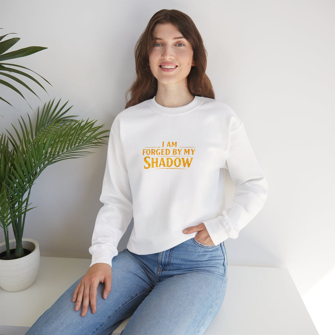 Embrace Your Demons Crewneck Sweatshirt Fantasy Warrior Graphic