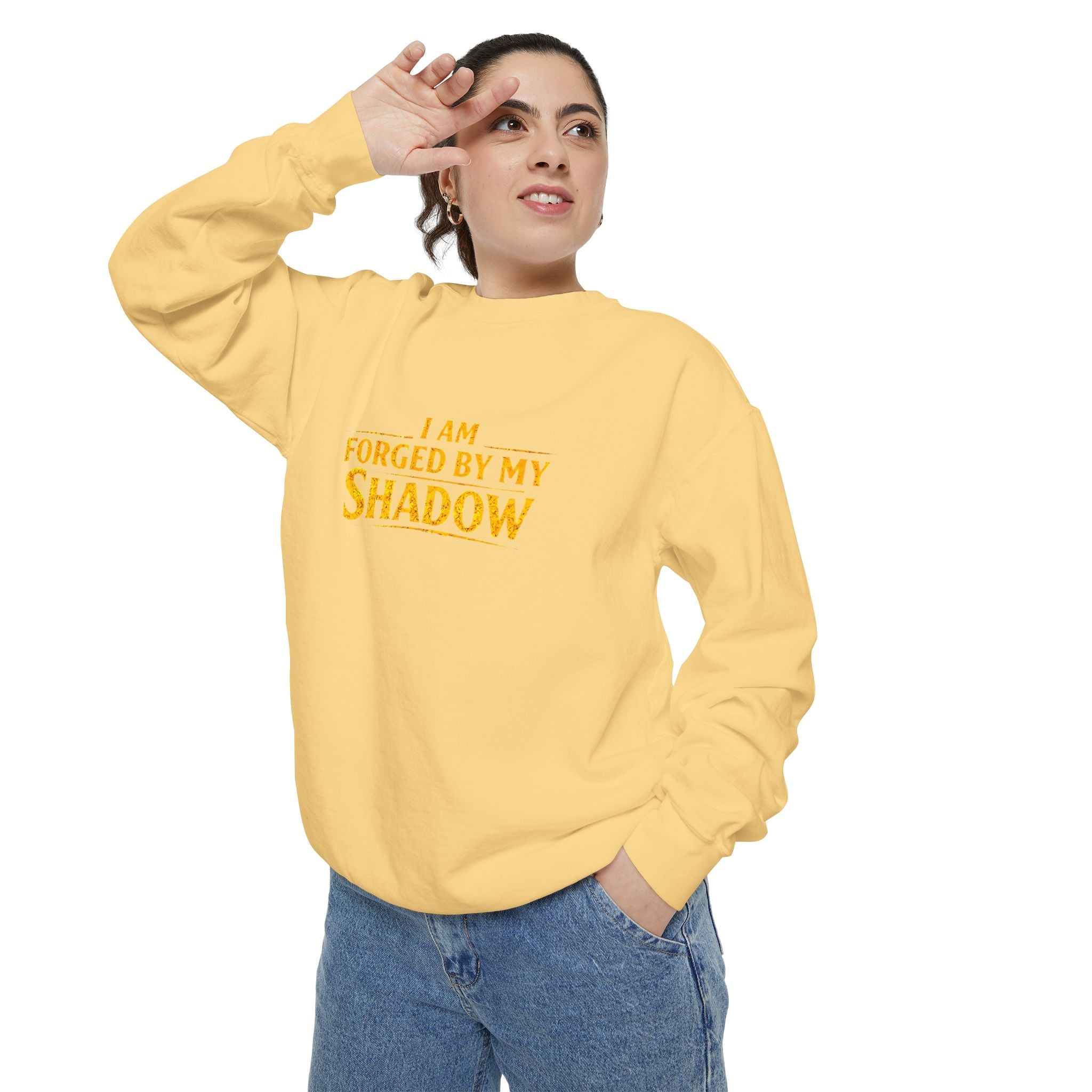 Forged by My Shadow Sweatshirt — Viking Warrior Graphic Crewneck