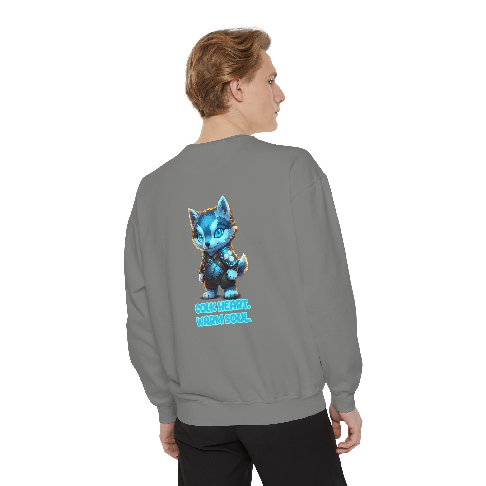 Embrace Your Demons Sweatshirt — "Cold Heart, Warm Soul" Cat Graphic Sweatshirt