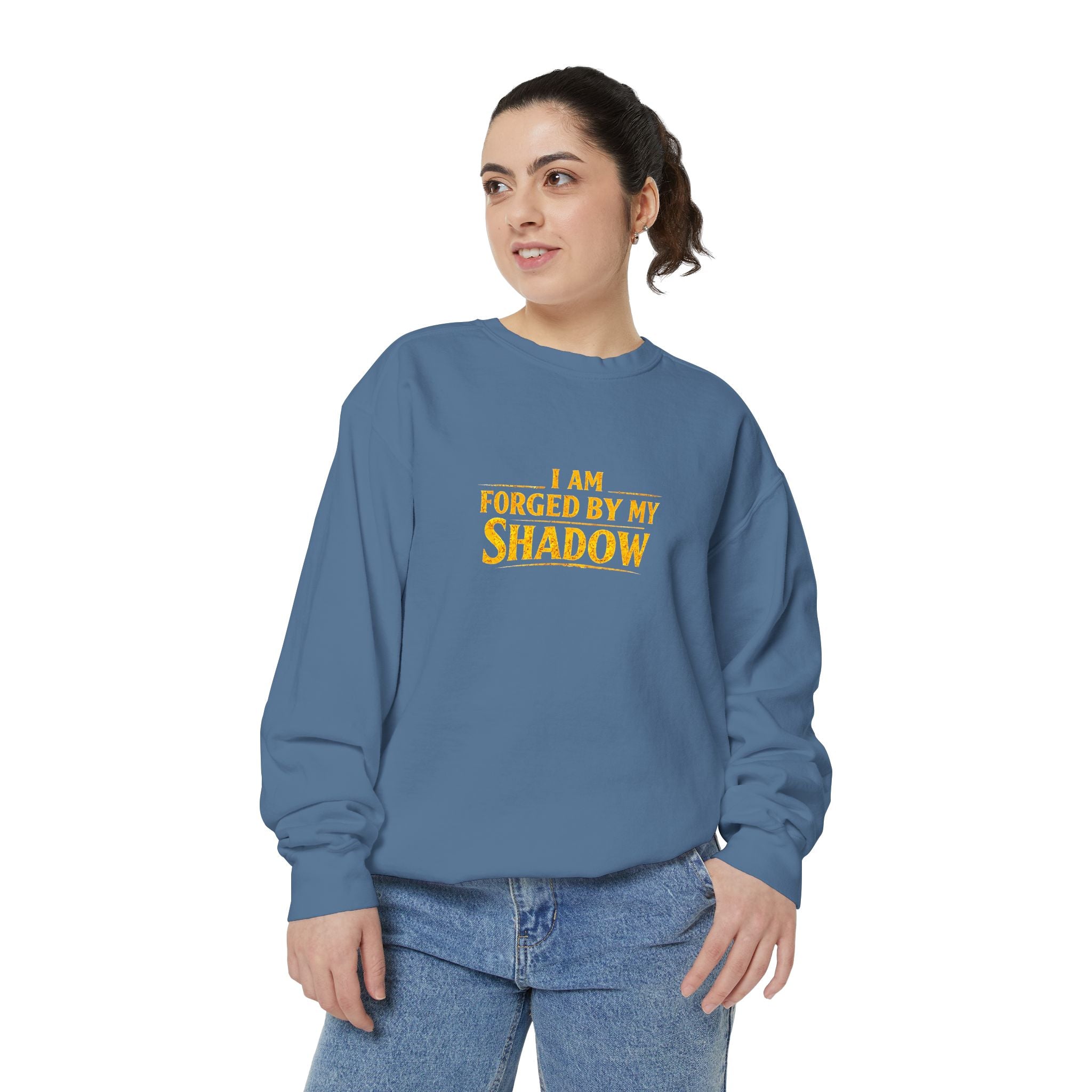 Forged by My Shadow Sweatshirt — Viking Warrior Graphic Crewneck