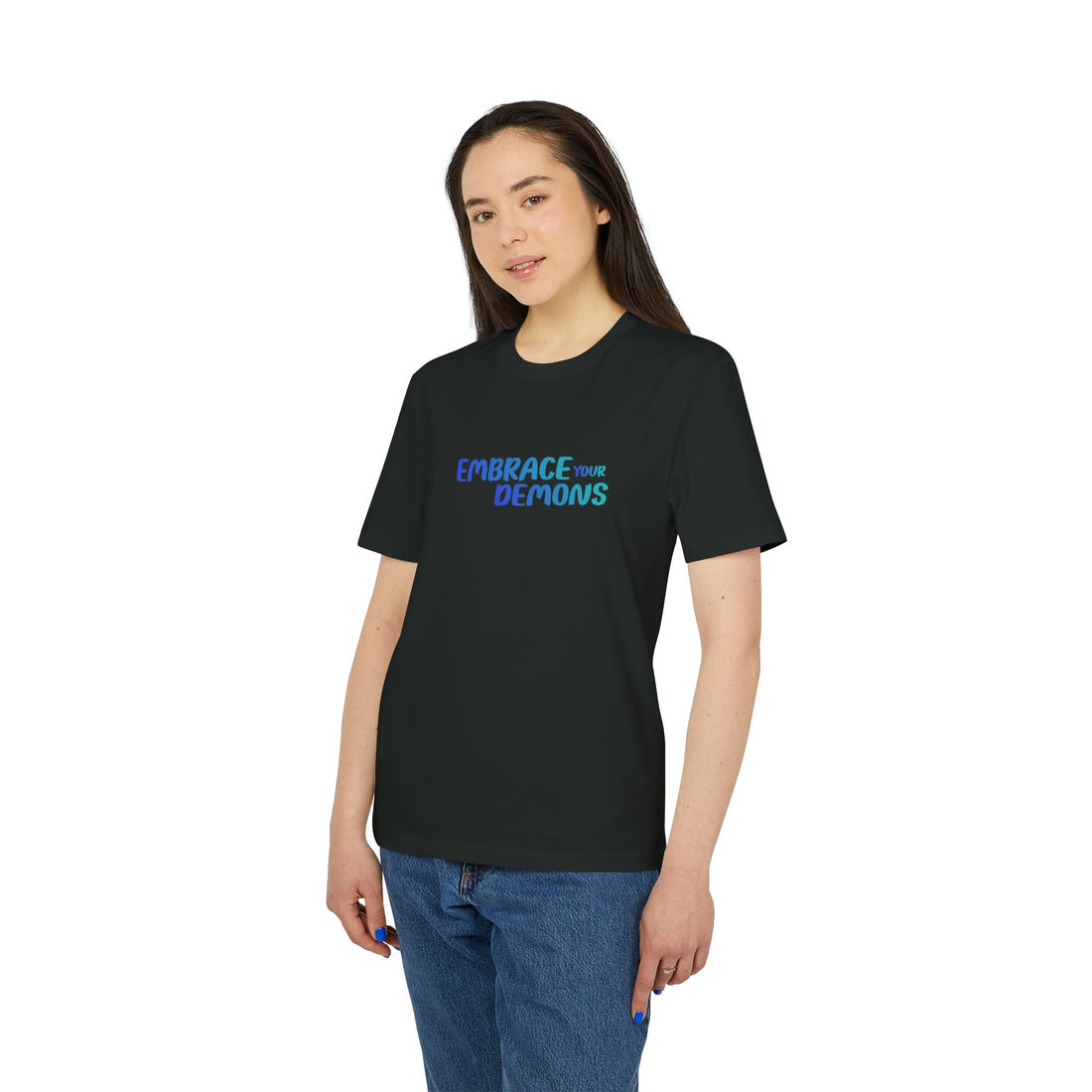 Embrace Your Demons T-Shirt — Cute Blue Fox 'Cold Heart, Warm Soul' Graphic Tee