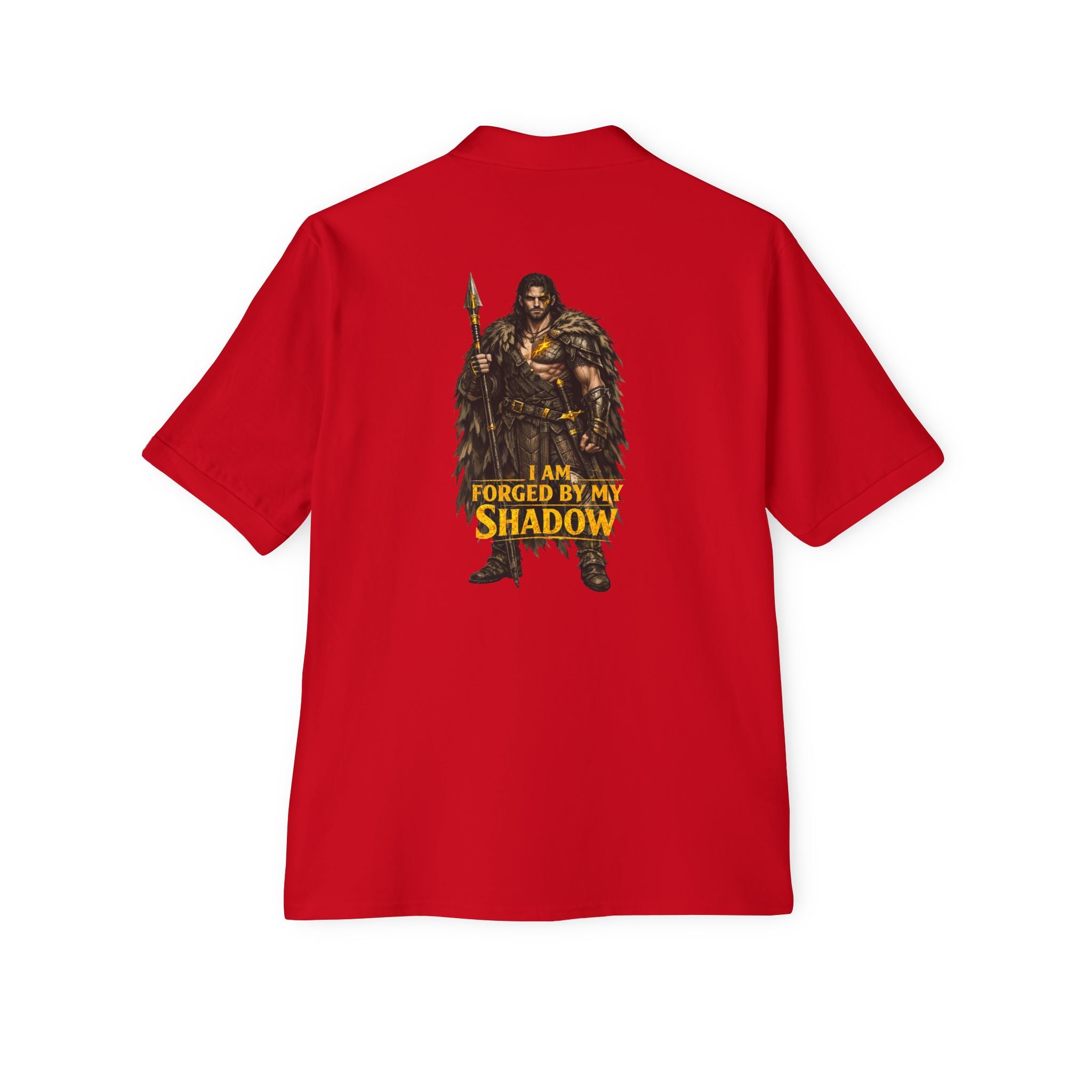 Viking Warrior Polo – "I Am Forged by My Shadow" Men's Piqué Polo
