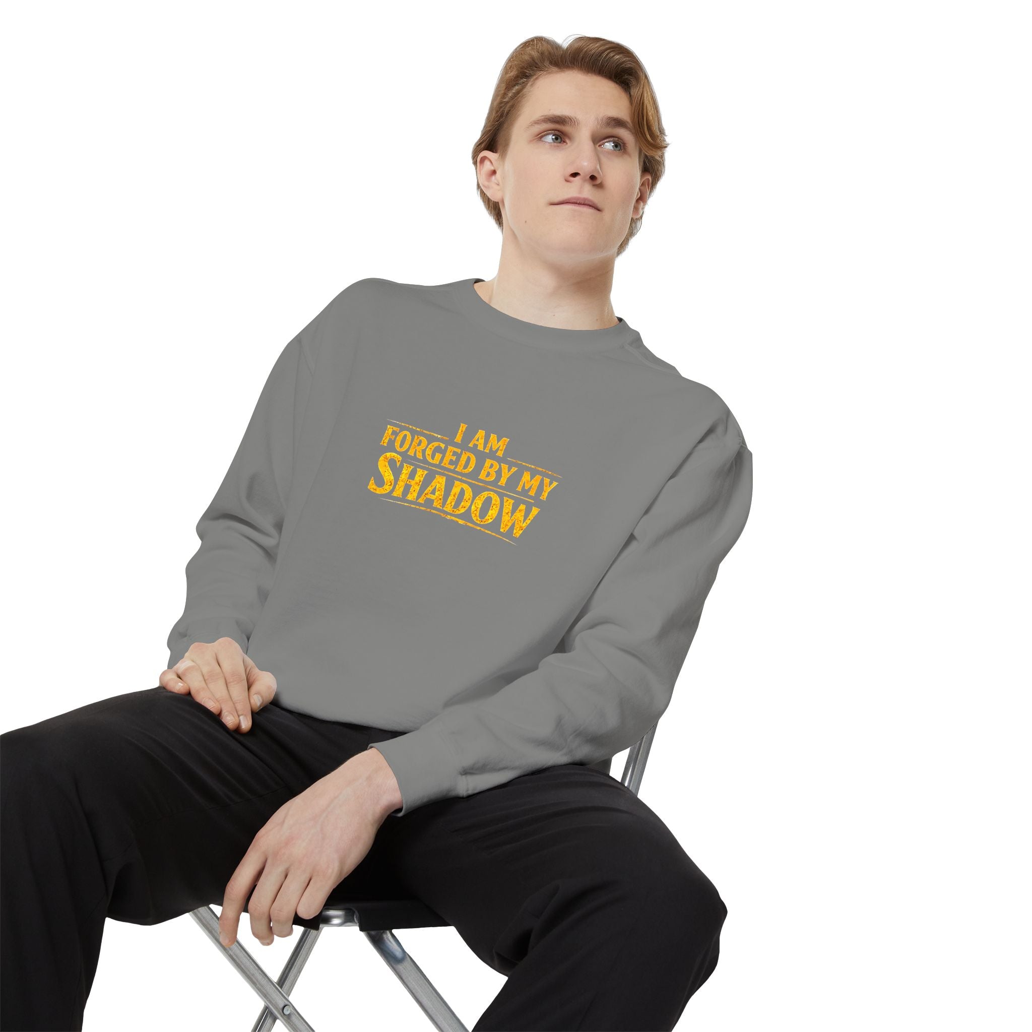 Forged by My Shadow Sweatshirt — Viking Warrior Graphic Crewneck