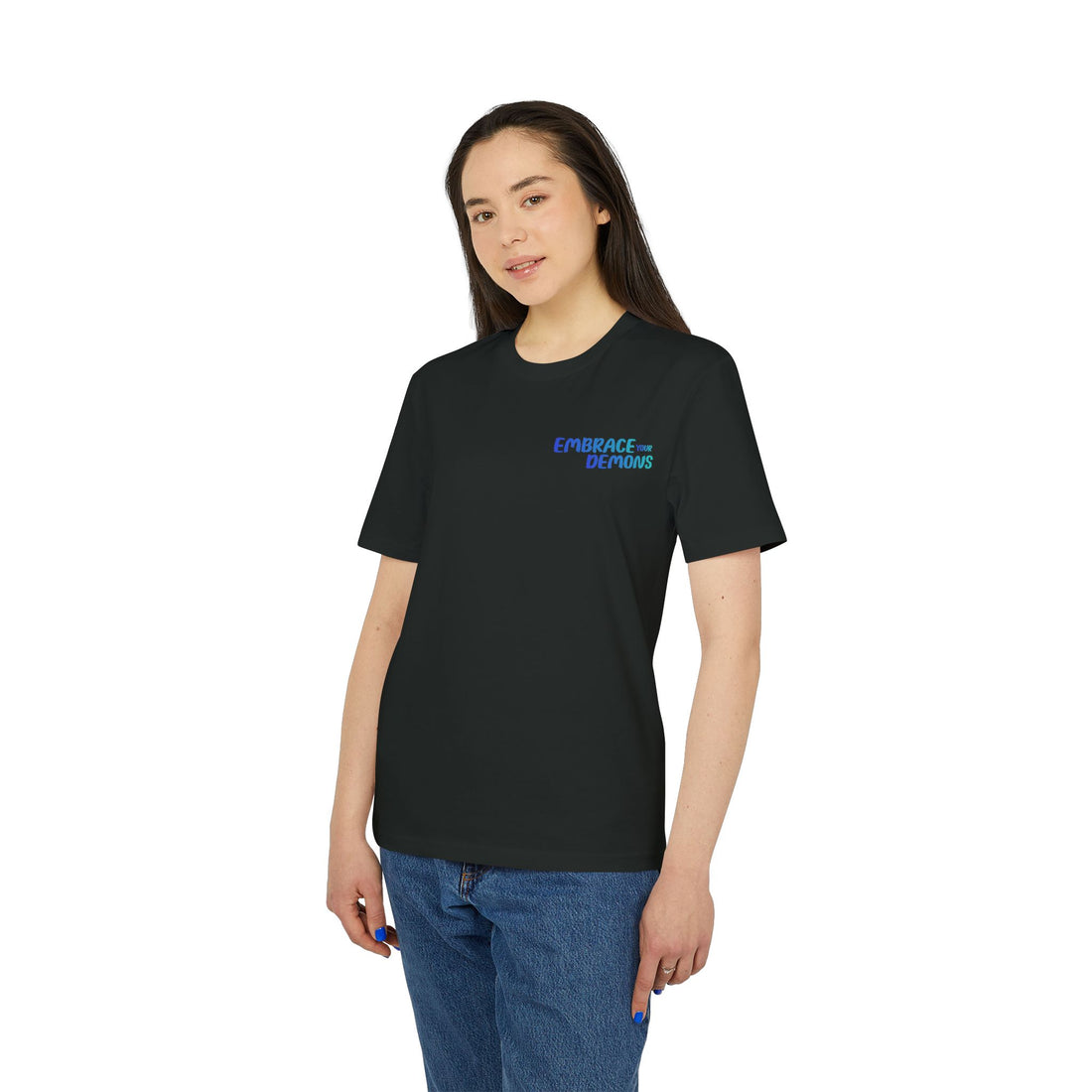 Samurai Shadow Tee — "Embrace the Demons" Graphic T-Shirt