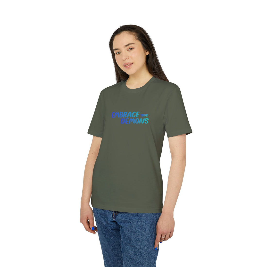 Embrace Your Demons T-Shirt — Cute Blue Fox 'Cold Heart, Warm Soul' Graphic Tee