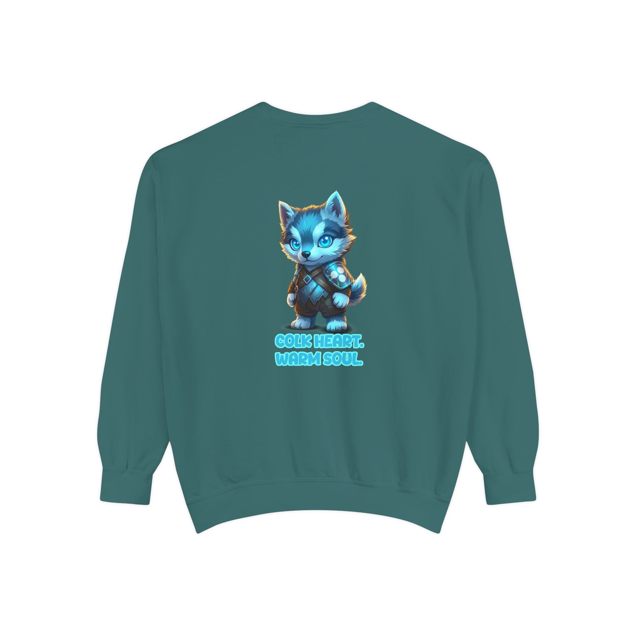 Embrace Your Demons Sweatshirt — "Cold Heart, Warm Soul" Cat Graphic Sweatshirt