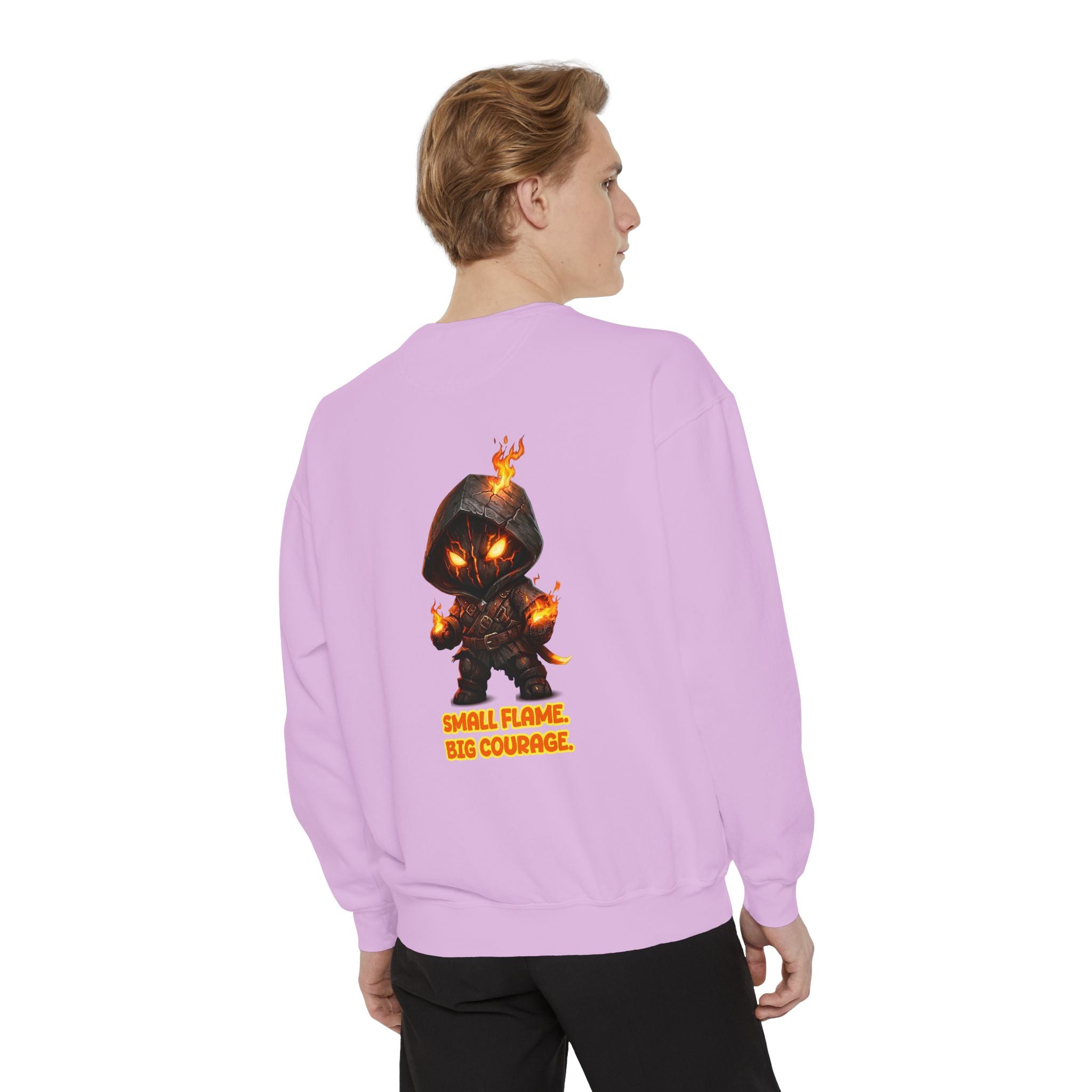 Embrace Your Demons Sweatshirt — Small Flame, Big Courage Graphic Crewneck
