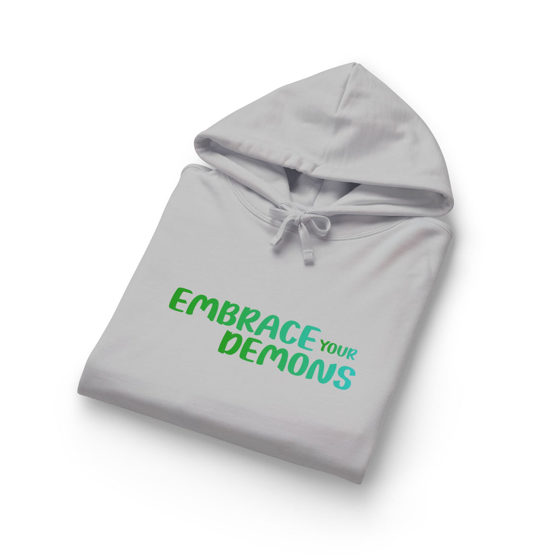 Embrace Your Demons Hoodie — Green Forest Creature Graphic Hoodie