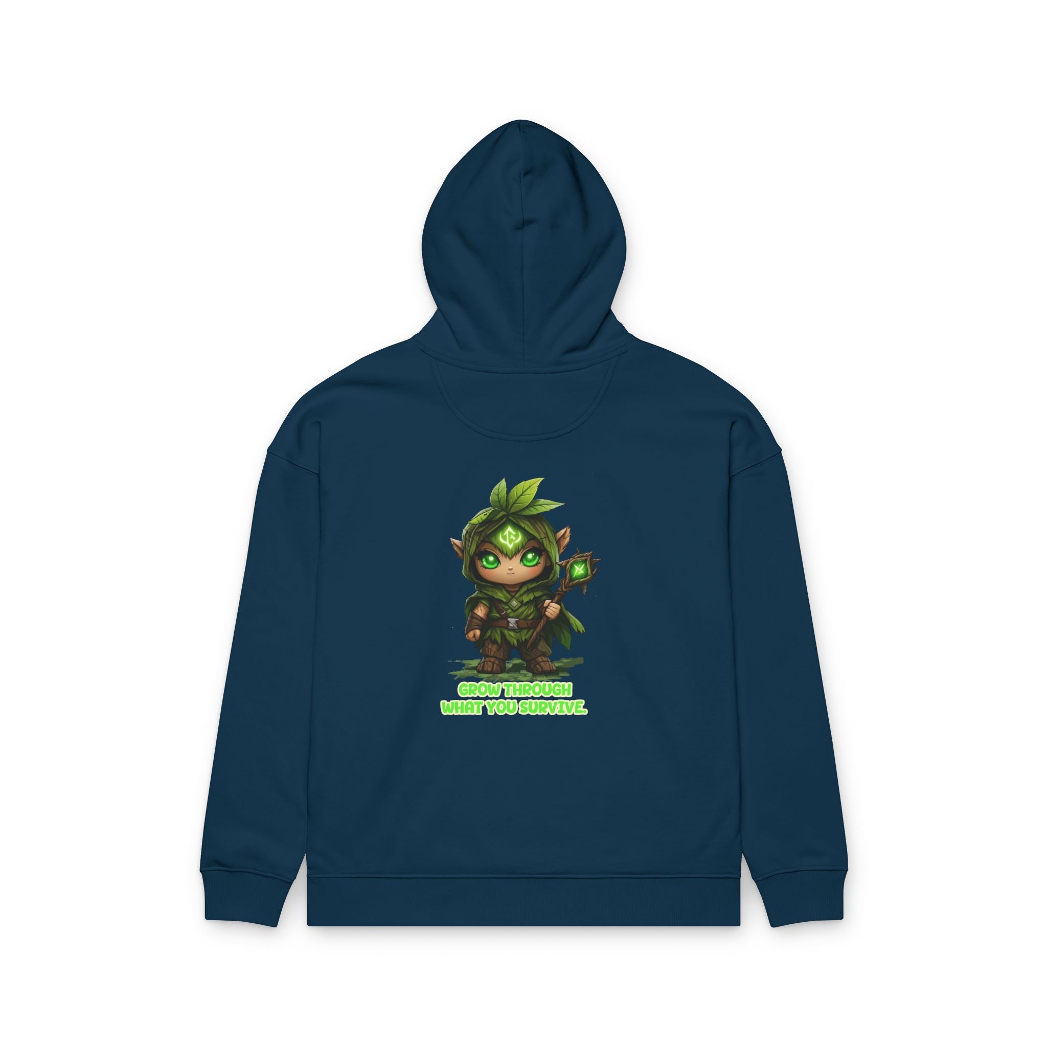 Embrace Your Demons Hoodie — Green Forest Creature Graphic Hoodie