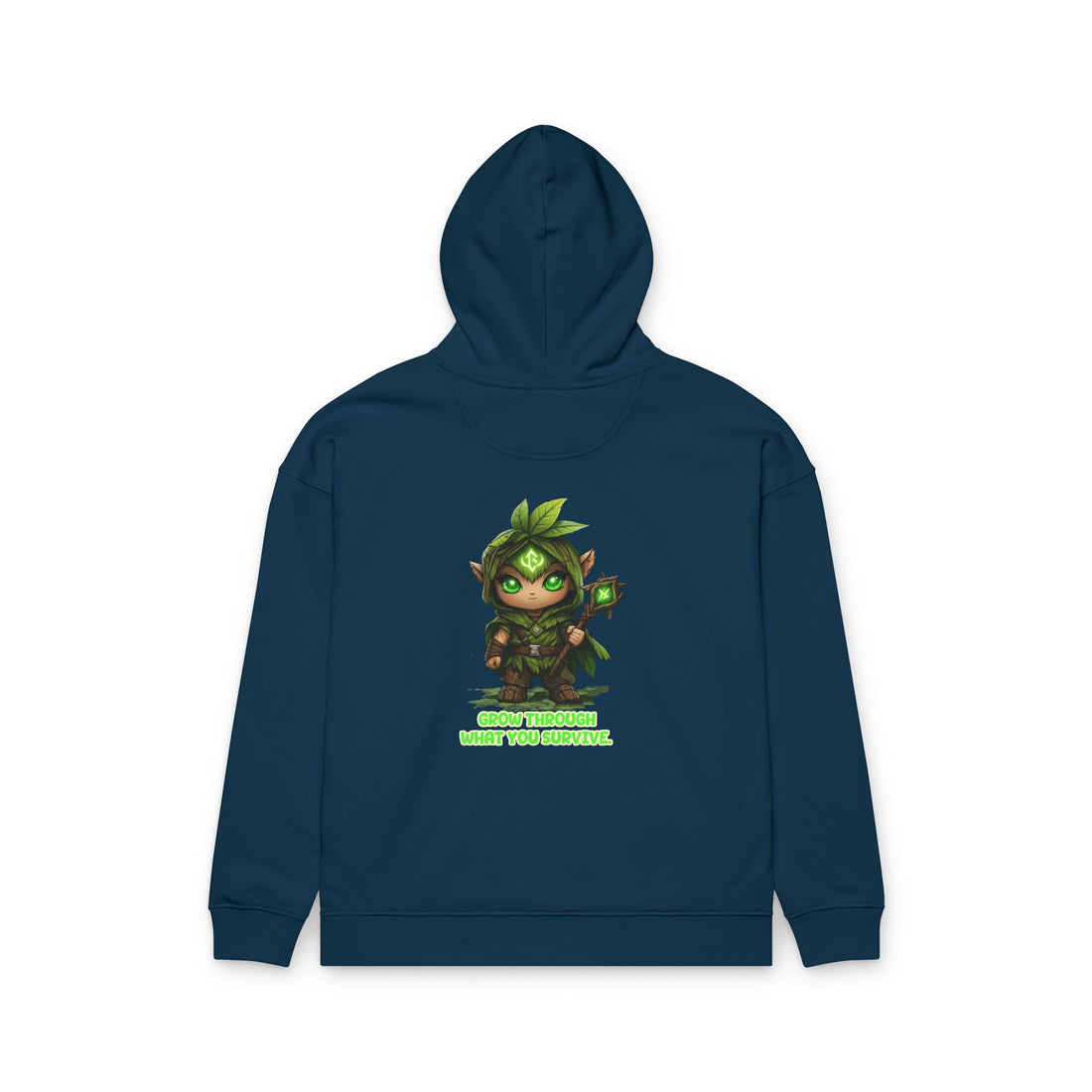 Embrace Your Demons Hoodie — Green Forest Creature Graphic Hoodie