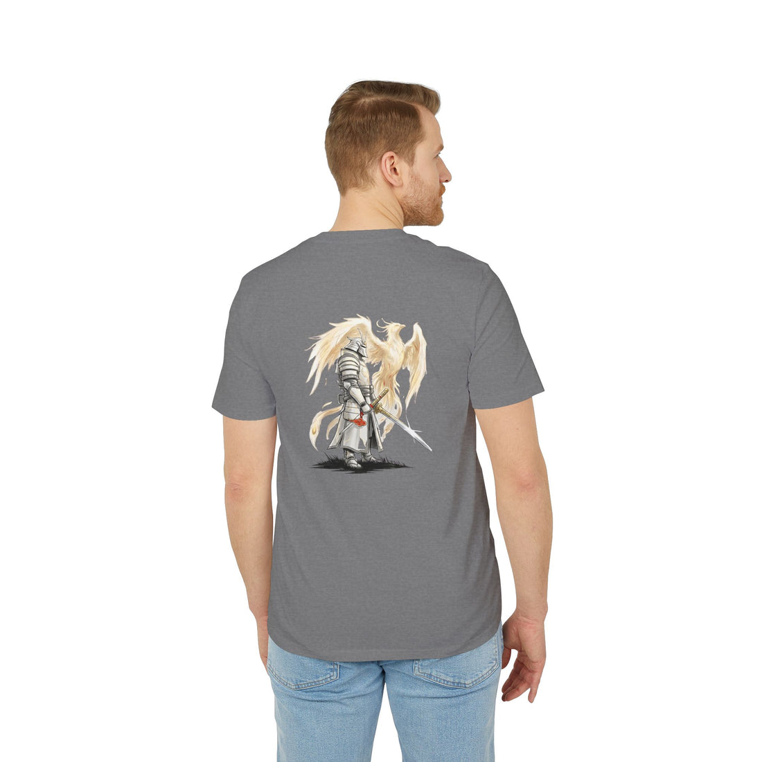 T-Shirt — “I Am Forged By My Shadow” Knight Angel Graphic Tee