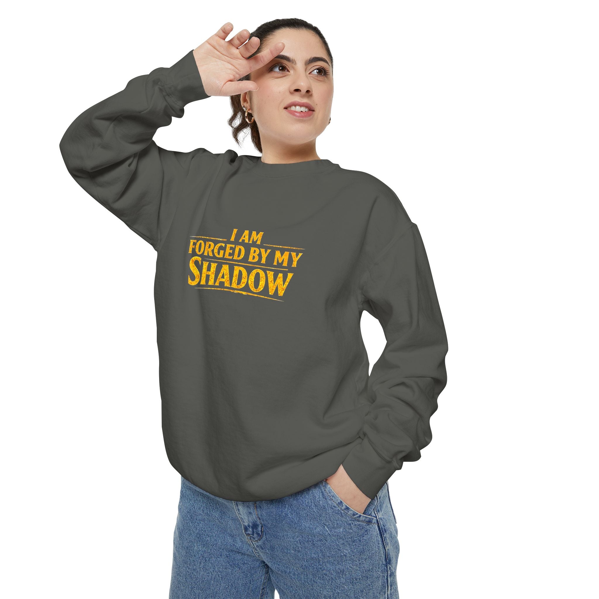 Forged by My Shadow Sweatshirt — Viking Warrior Graphic Crewneck