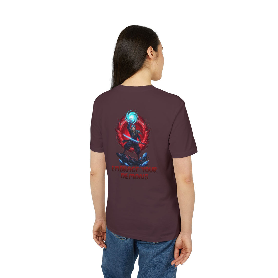 Embrace Your Demons T-Shirt — Gothic Demon Rider Graphic Tee