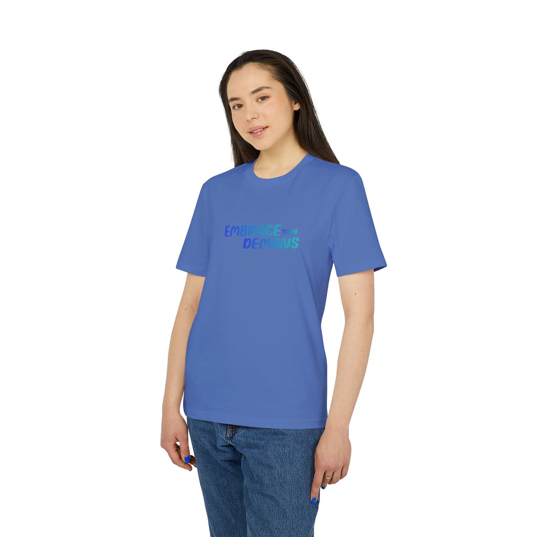 Embrace Your Demons T-Shirt — Cute Blue Fox 'Cold Heart, Warm Soul' Graphic Tee