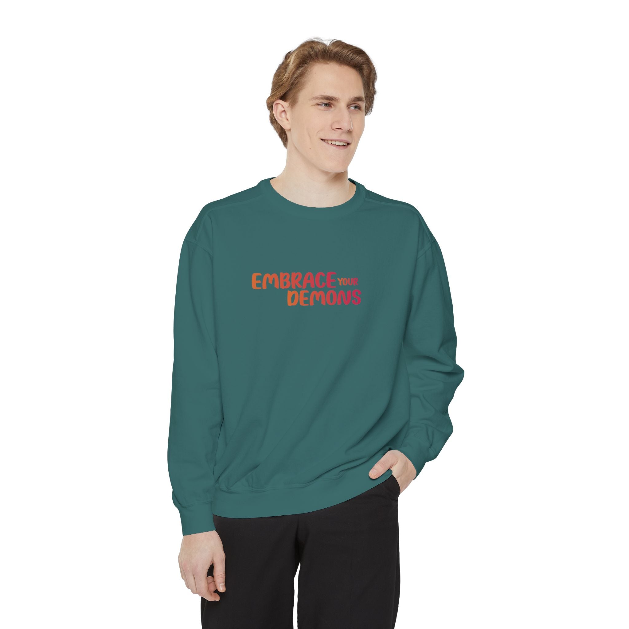 Embrace Your Demons Sweatshirt — Samurai Warrior Graphic Crewneck