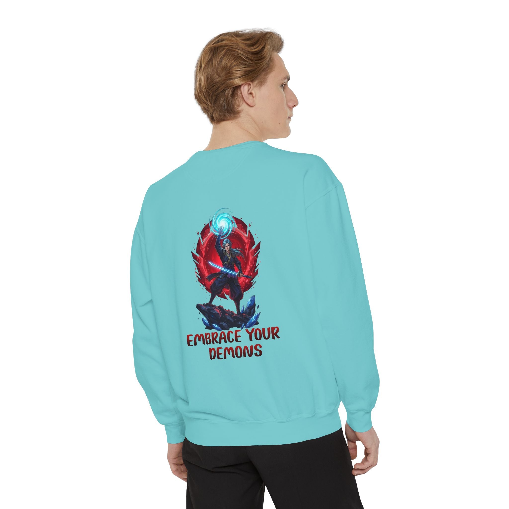 Embrace Your Demons Sweatshirt — Spiritual Fox Art Crewneck