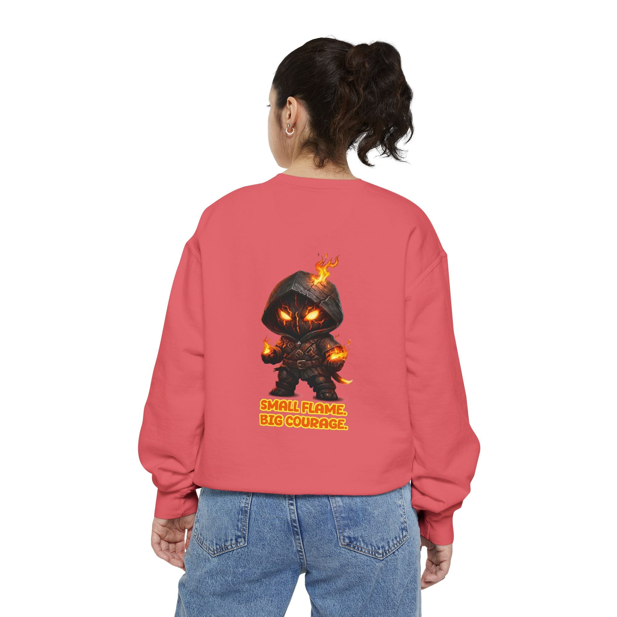 Embrace Your Demons Sweatshirt — Small Flame, Big Courage Graphic Crewneck