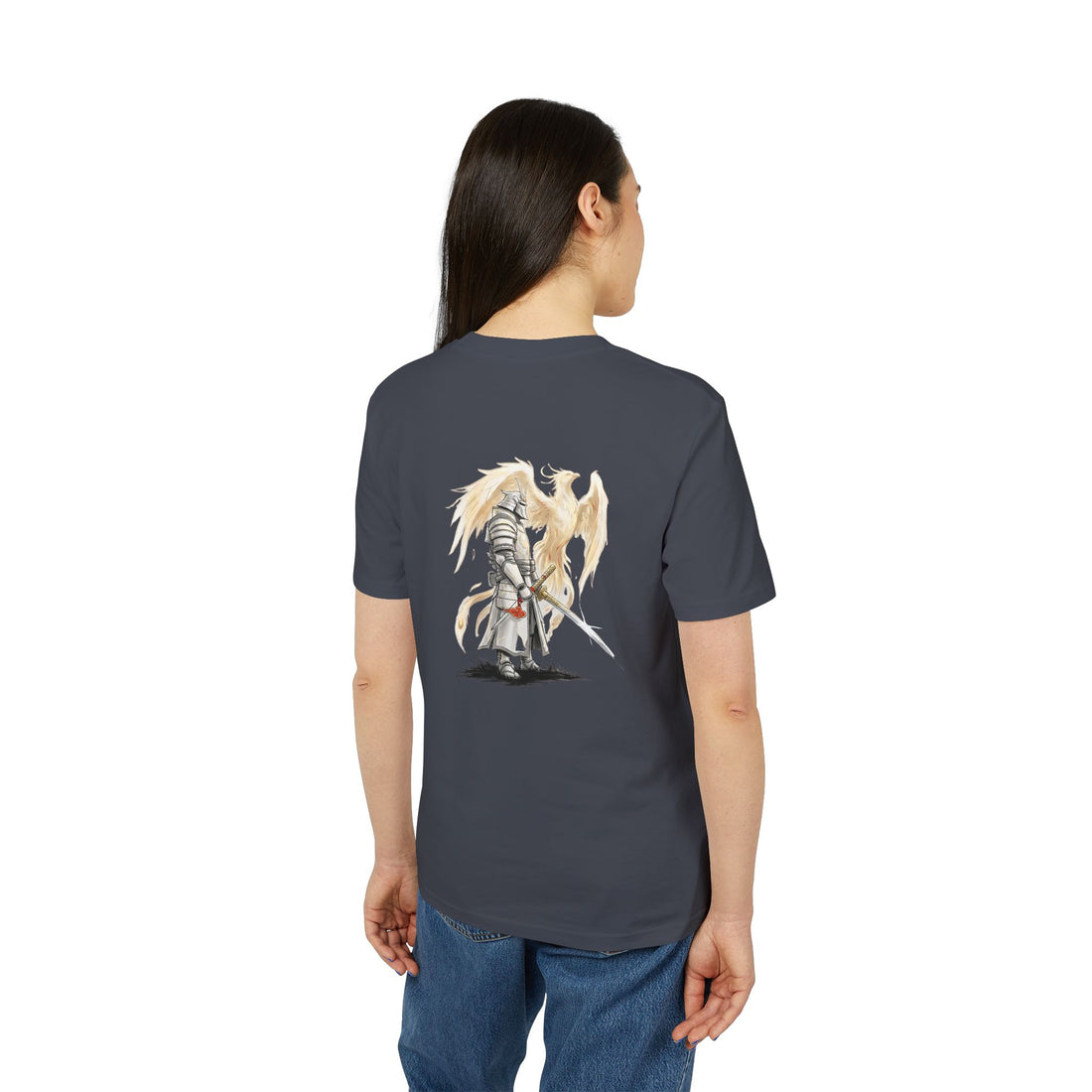 T-Shirt — “I Am Forged By My Shadow” Knight Angel Graphic Tee
