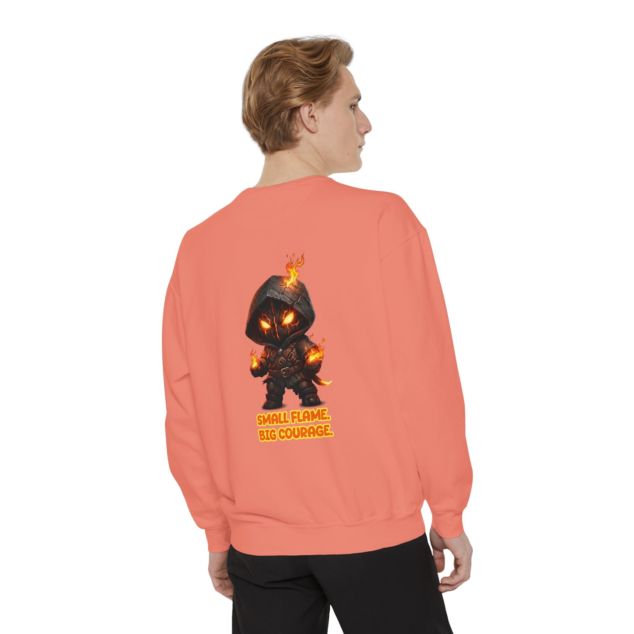 Embrace Your Demons Sweatshirt — Small Flame, Big Courage Graphic Crewneck