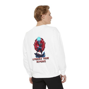 Embrace Your Demons Sweatshirt — Spiritual Fox Art Crewneck
