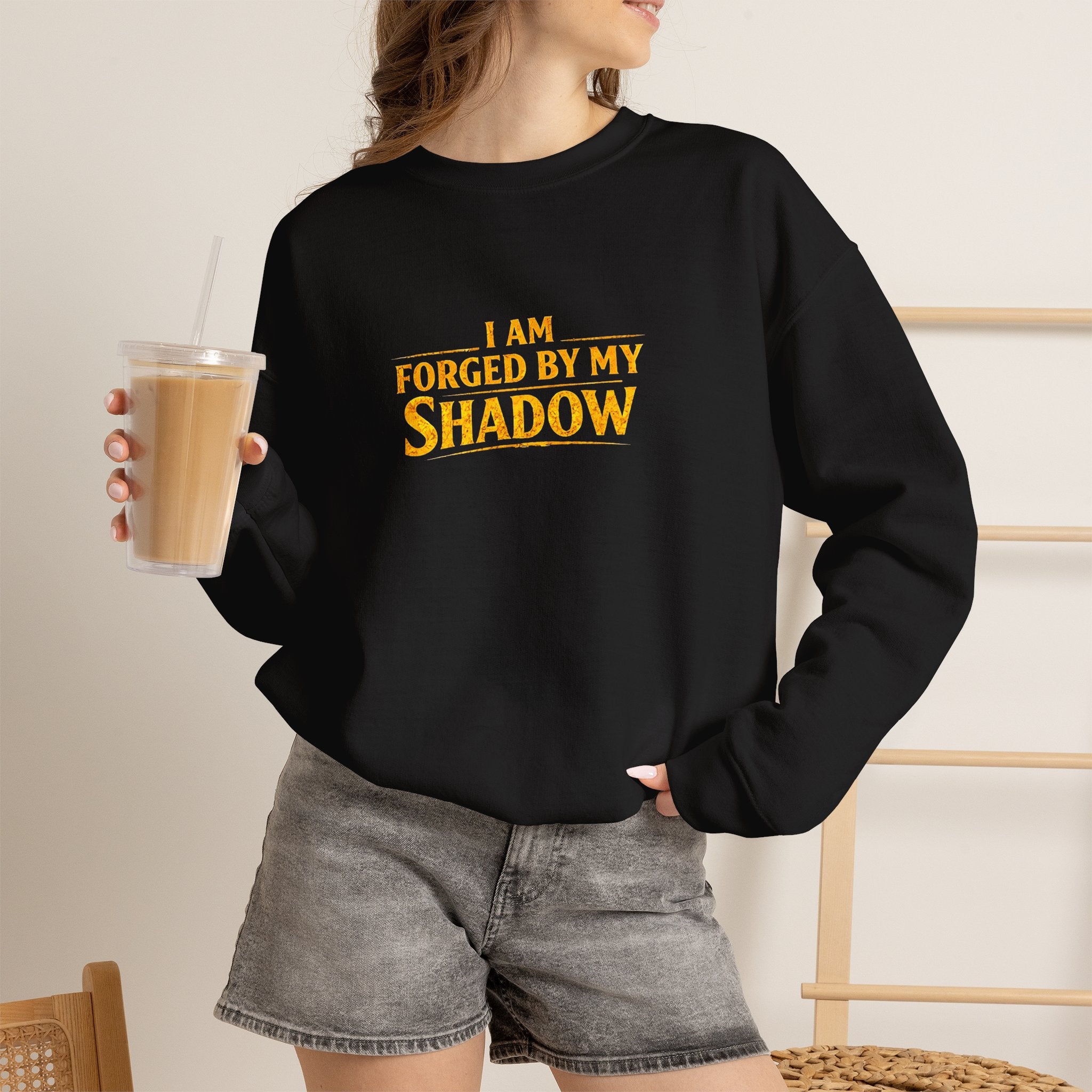Embrace Your Demons Crewneck Sweatshirt Fantasy Warrior Graphic
