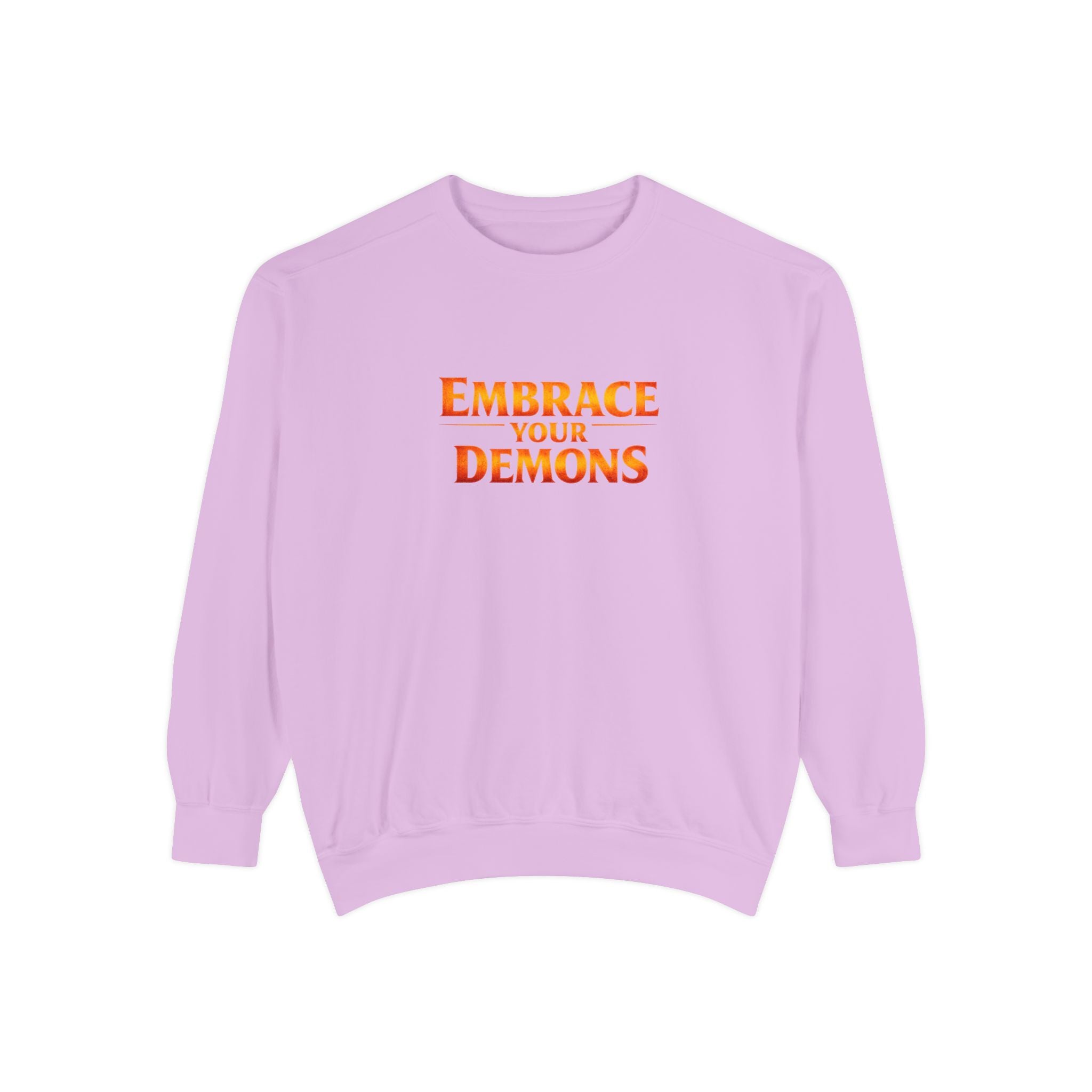 Embrace Your Demons Sweatshirt — Angel Warrior Graphic Crewneck
