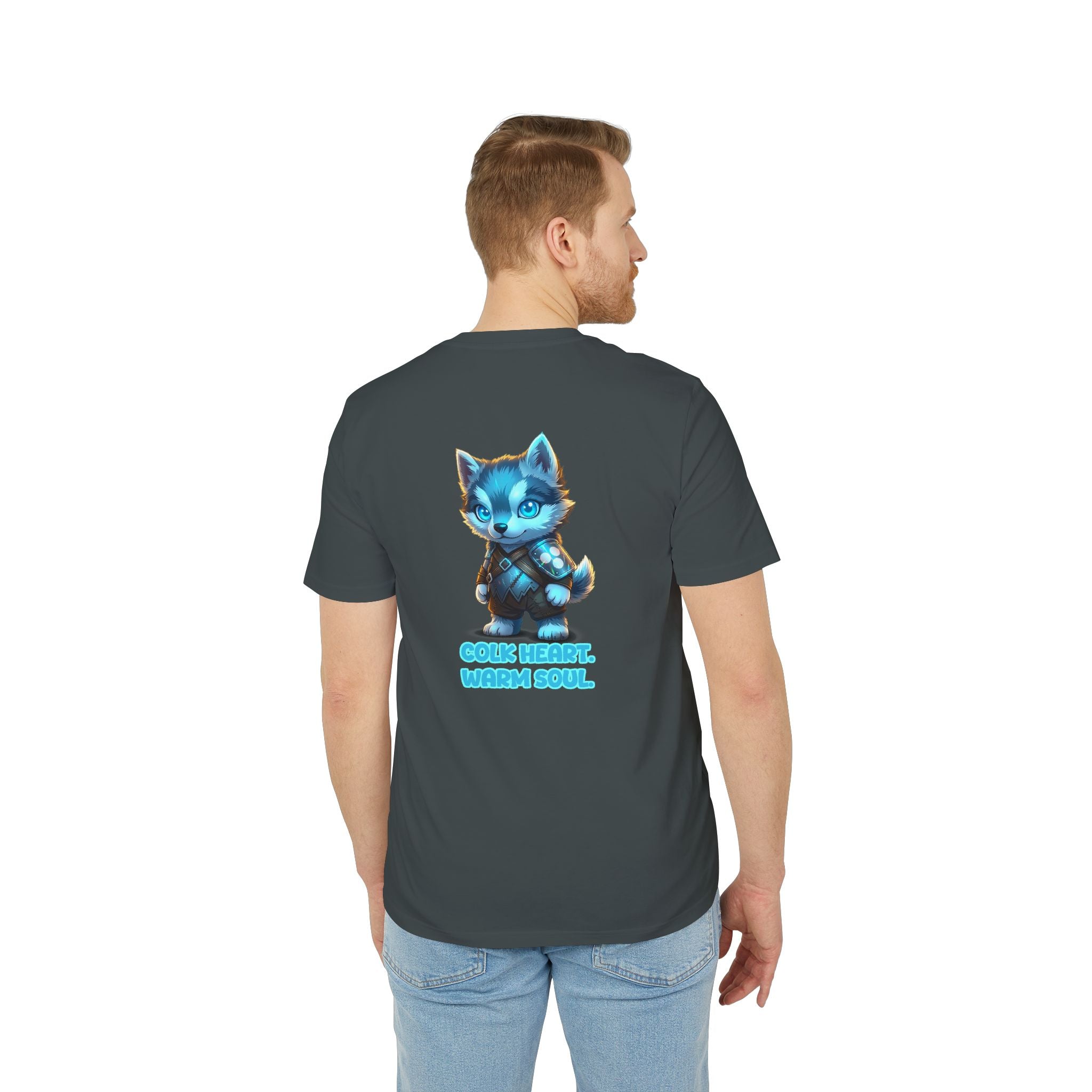 Embrace Your Demons T-Shirt — Cute Blue Fox 'Cold Heart, Warm Soul' Graphic Tee