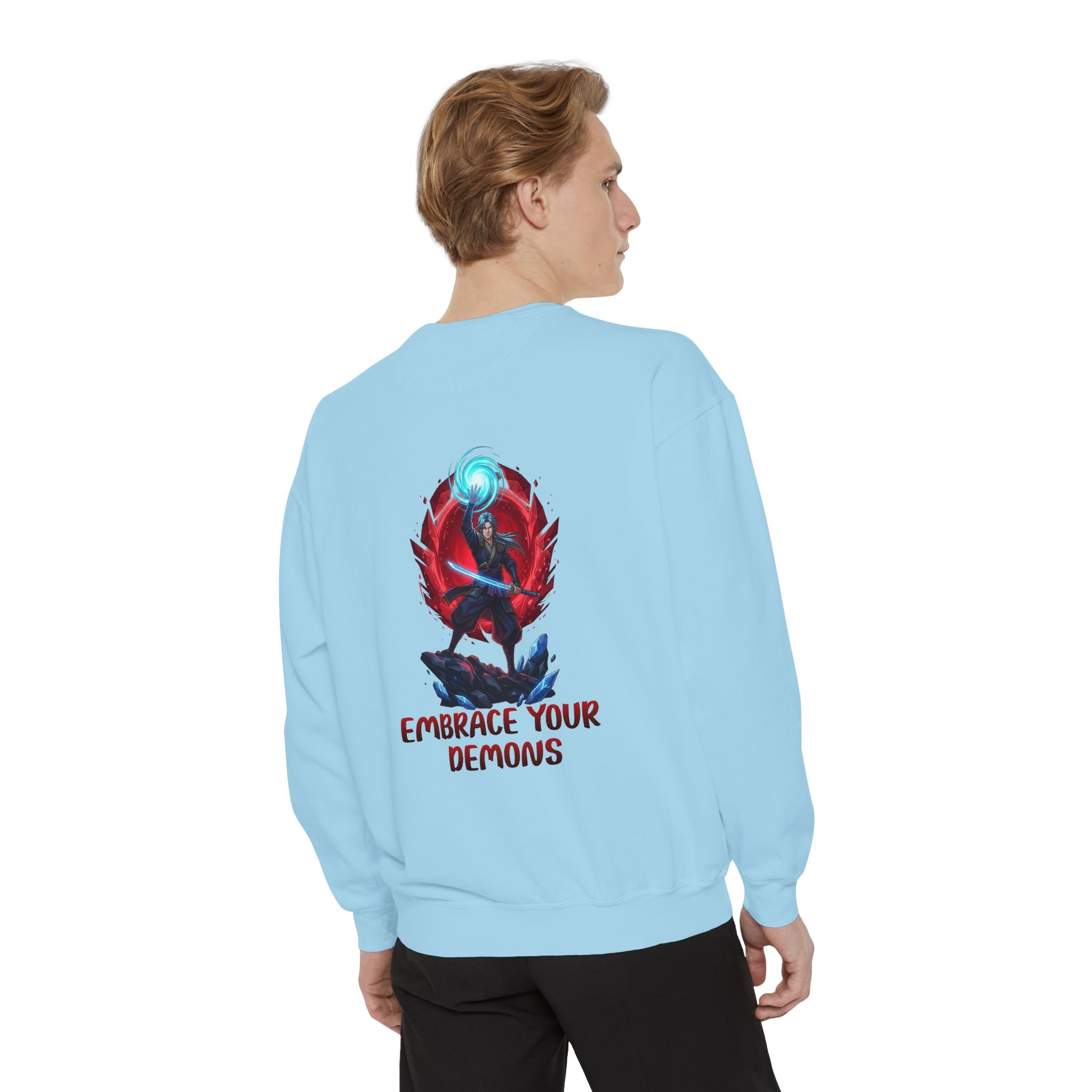 Embrace Your Demons Sweatshirt — Spiritual Fox Art Crewneck
