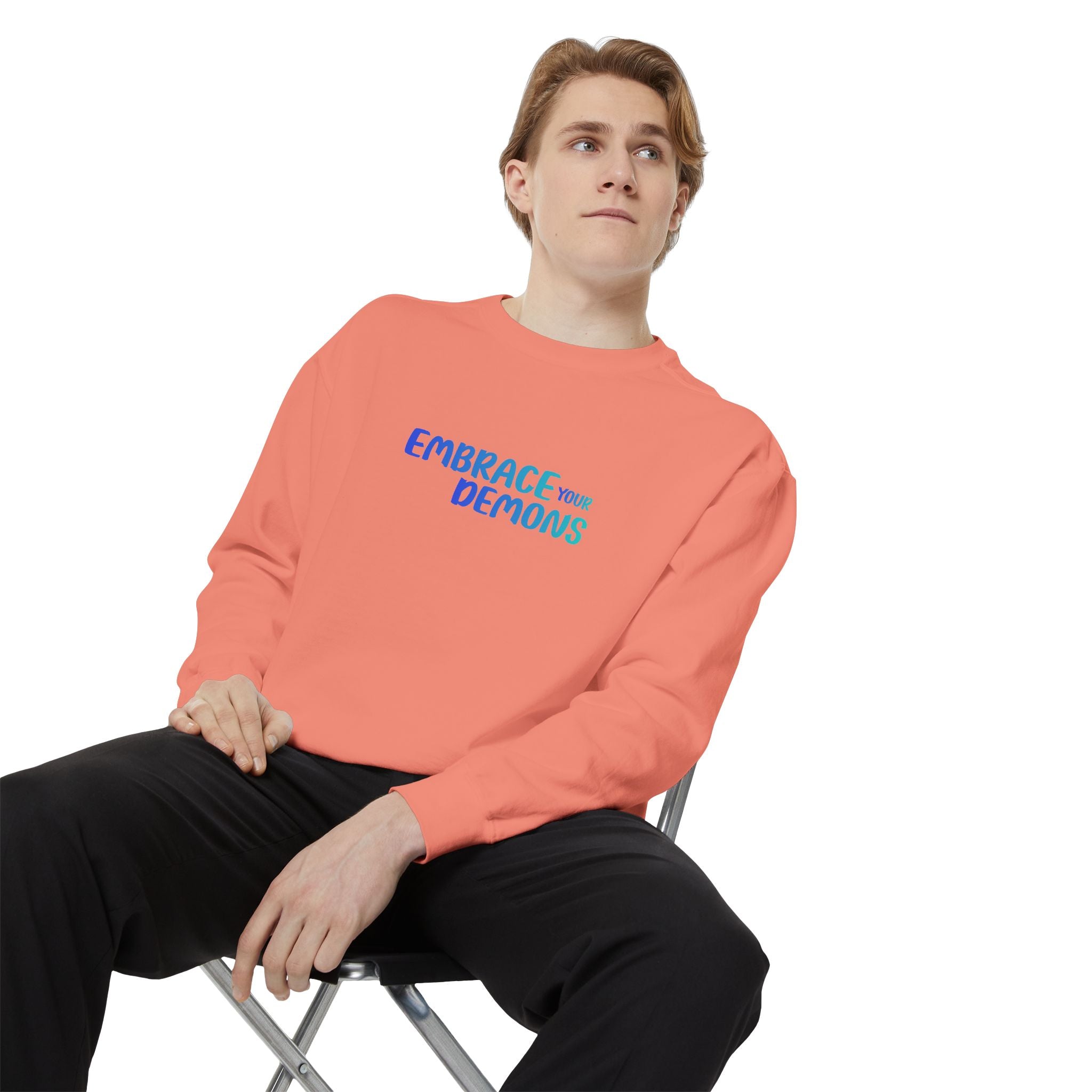 Sweatshirt — "Embrace Your Demons" Demon Climber Graphic Sweatshirt