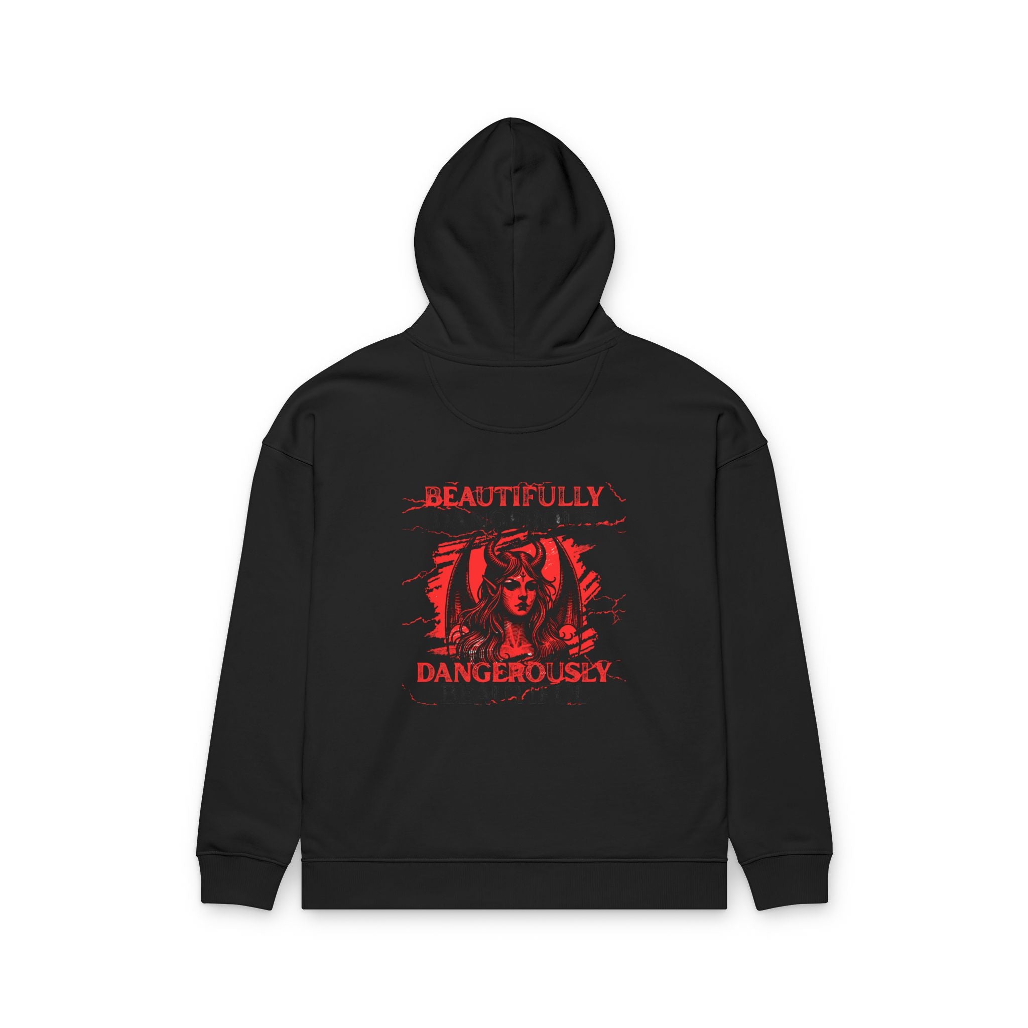 Embrace Your Demons Hoodie — 'Beautifully Dangerous' Graphic Organic Hoodie
