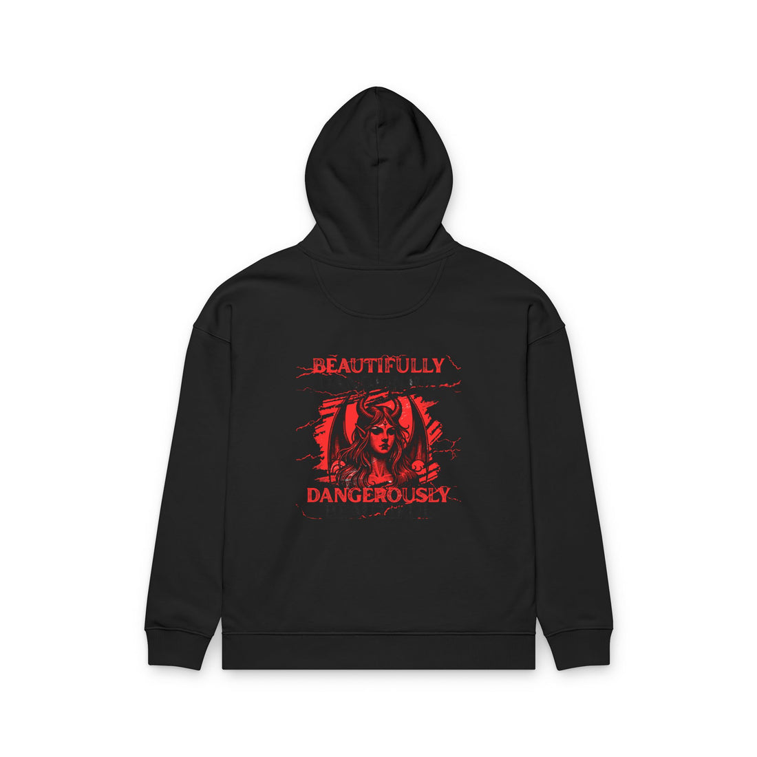 Embrace Your Demons Hoodie — 'Beautifully Dangerous' Graphic Organic Hoodie