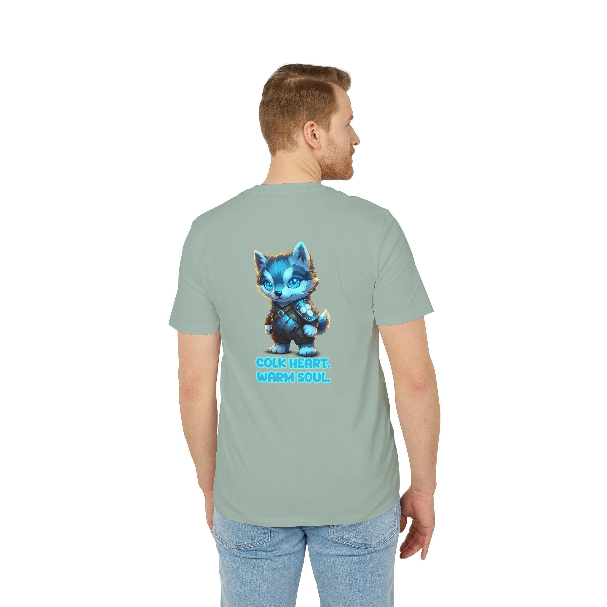 Embrace Your Demons T-Shirt — Cute Blue Fox 'Cold Heart, Warm Soul' Graphic Tee