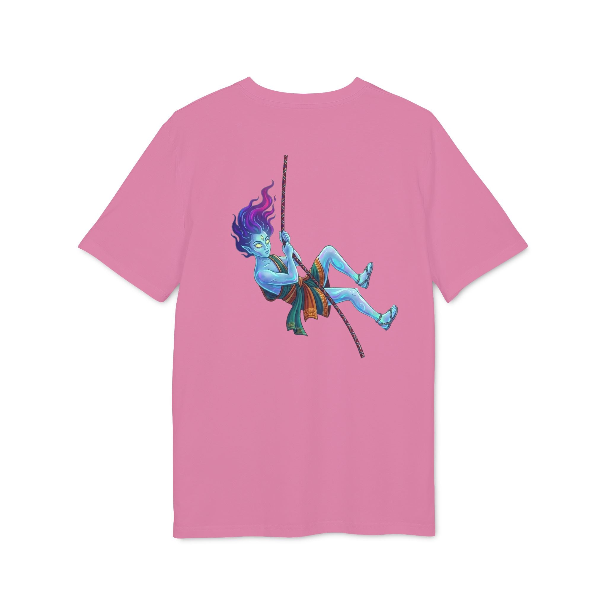 T-Shirt — Embrace the Demons Graphic Tee (Blue Rope Swing Illustration)