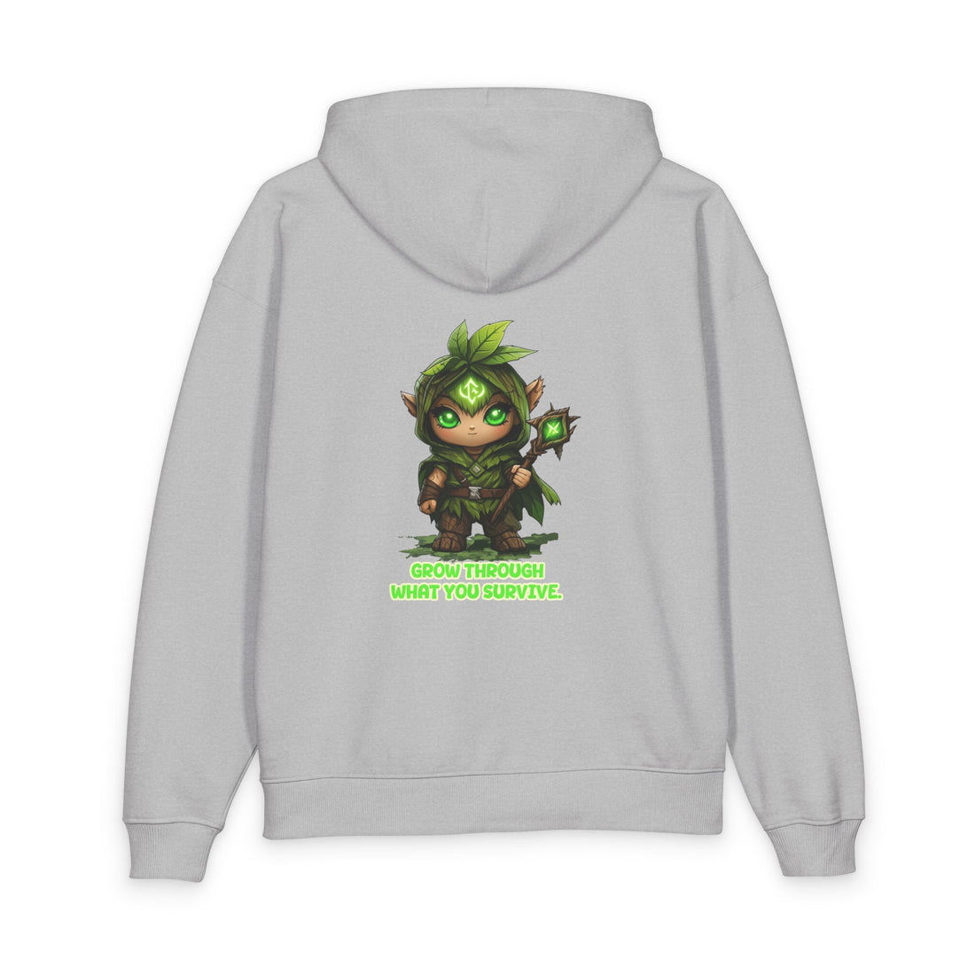 Embrace Your Demons Hoodie — Green Forest Creature Graphic Hoodie