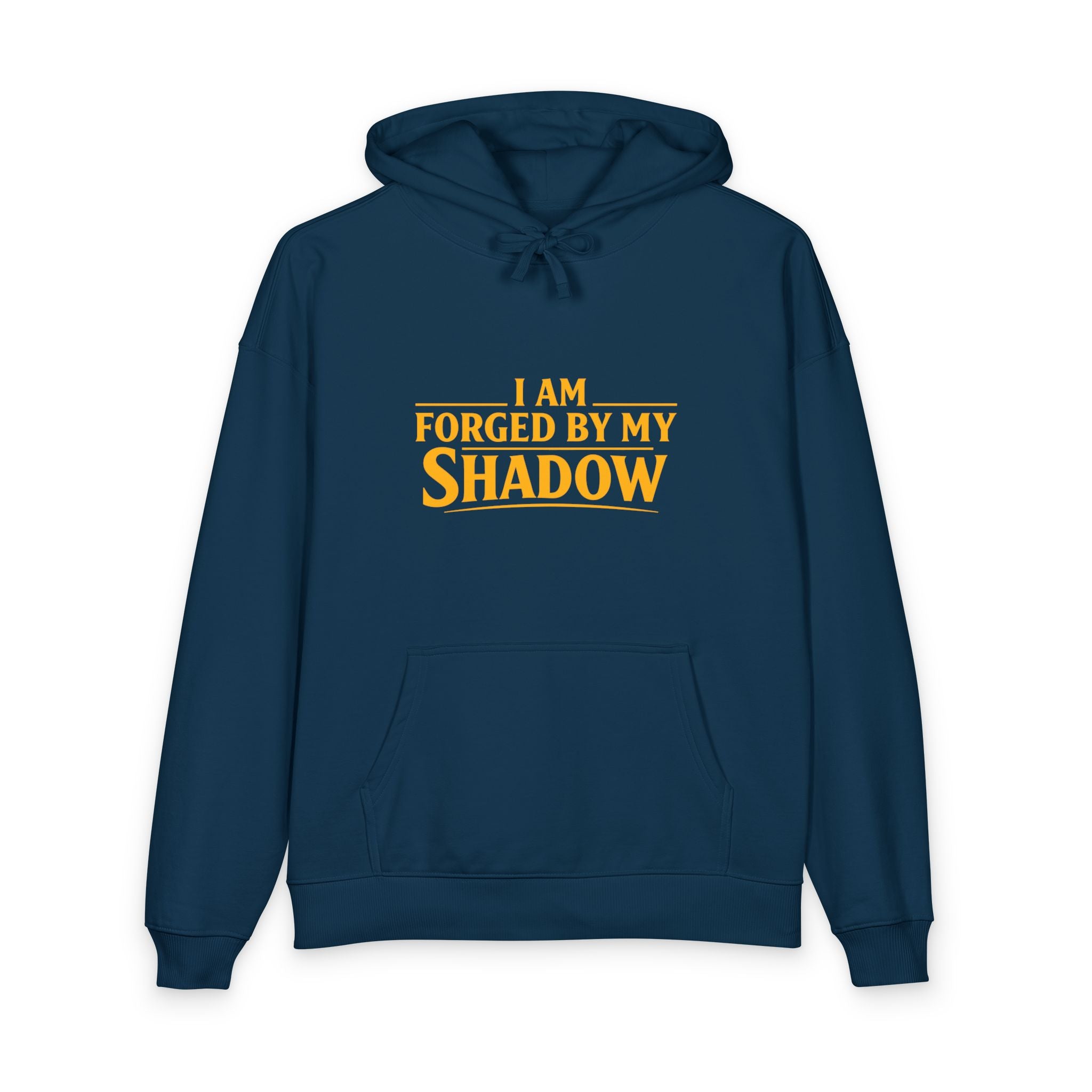 Angel Knight Hoodie — “I Am Forged by My Shadow” Graphic Pullover