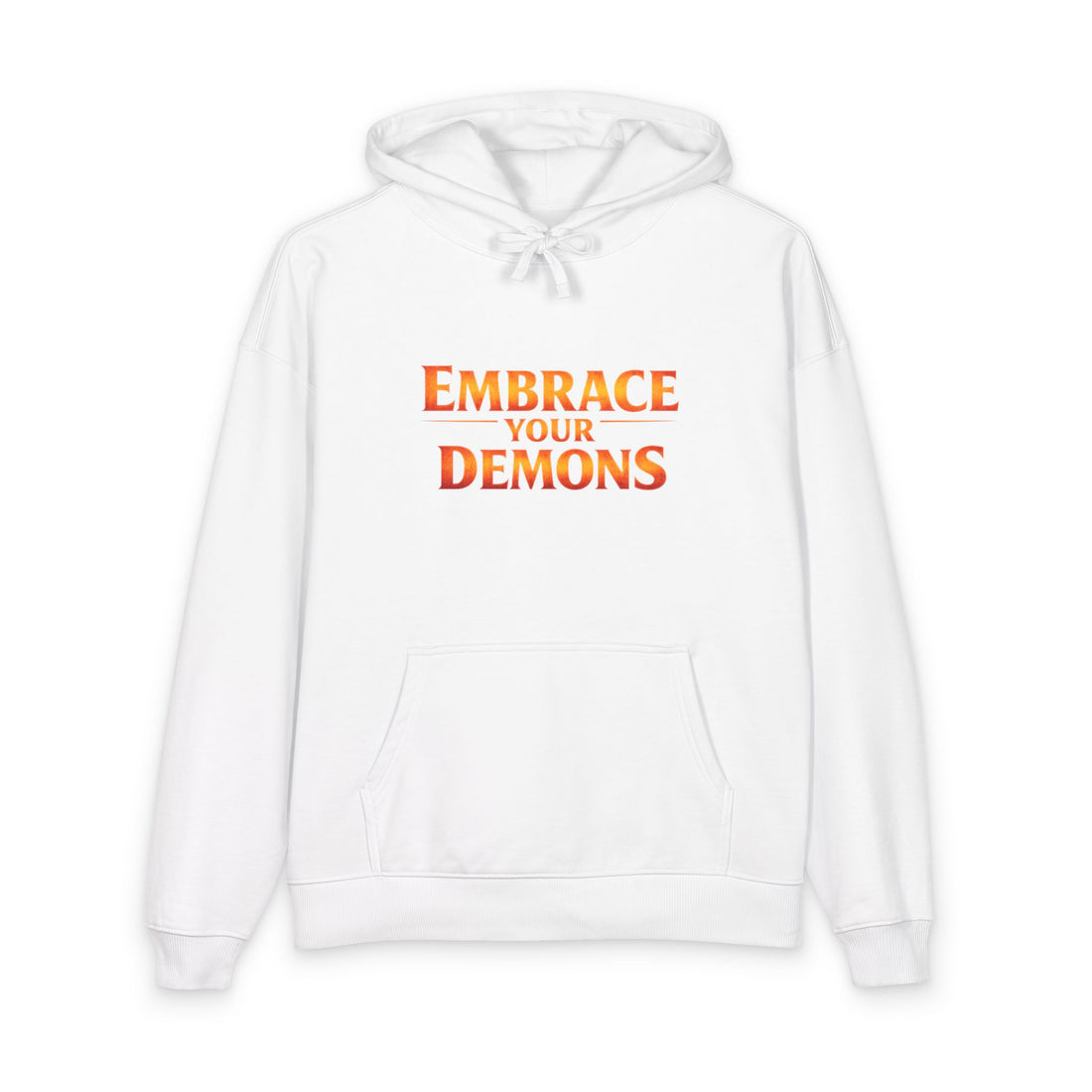 Embrace Your Demons Hoodie — Graphic Organic Relaxed Pullover