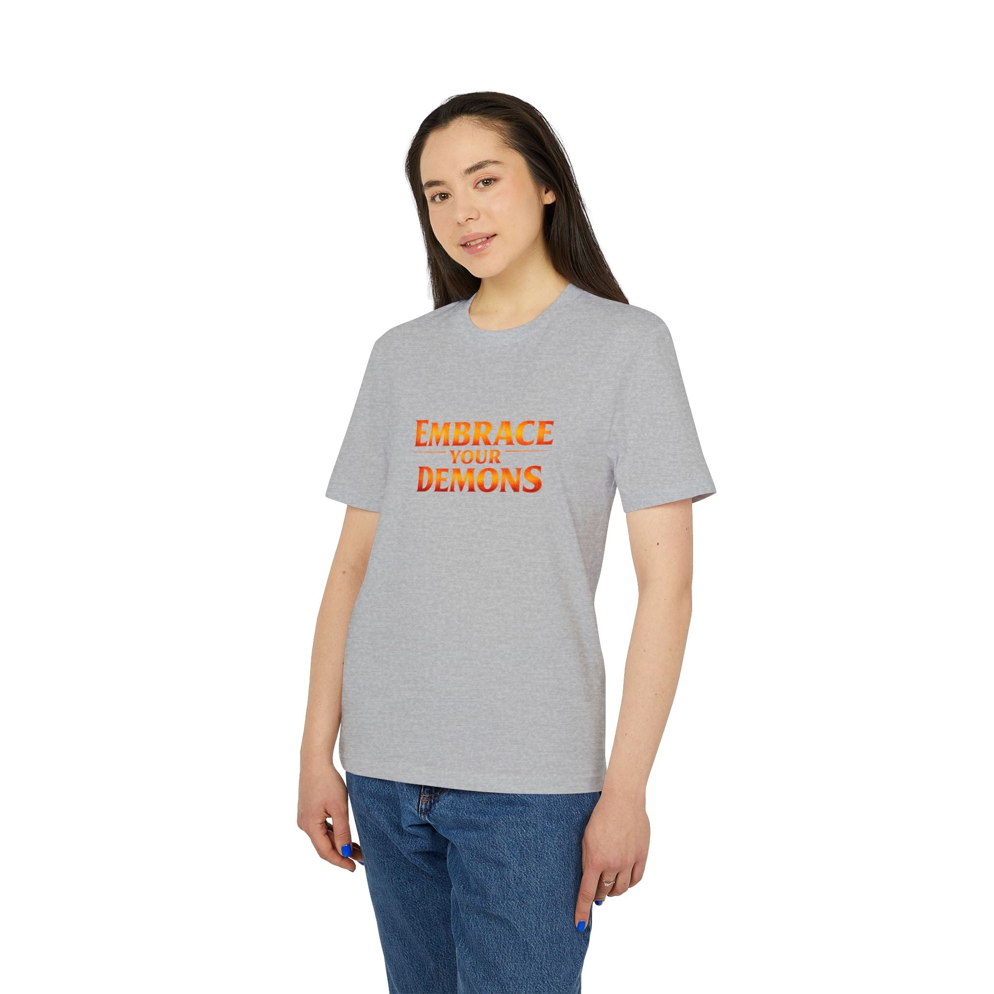 Embrace Your Demons T-Shirt — Small Flame Big Courage Graphic Tee