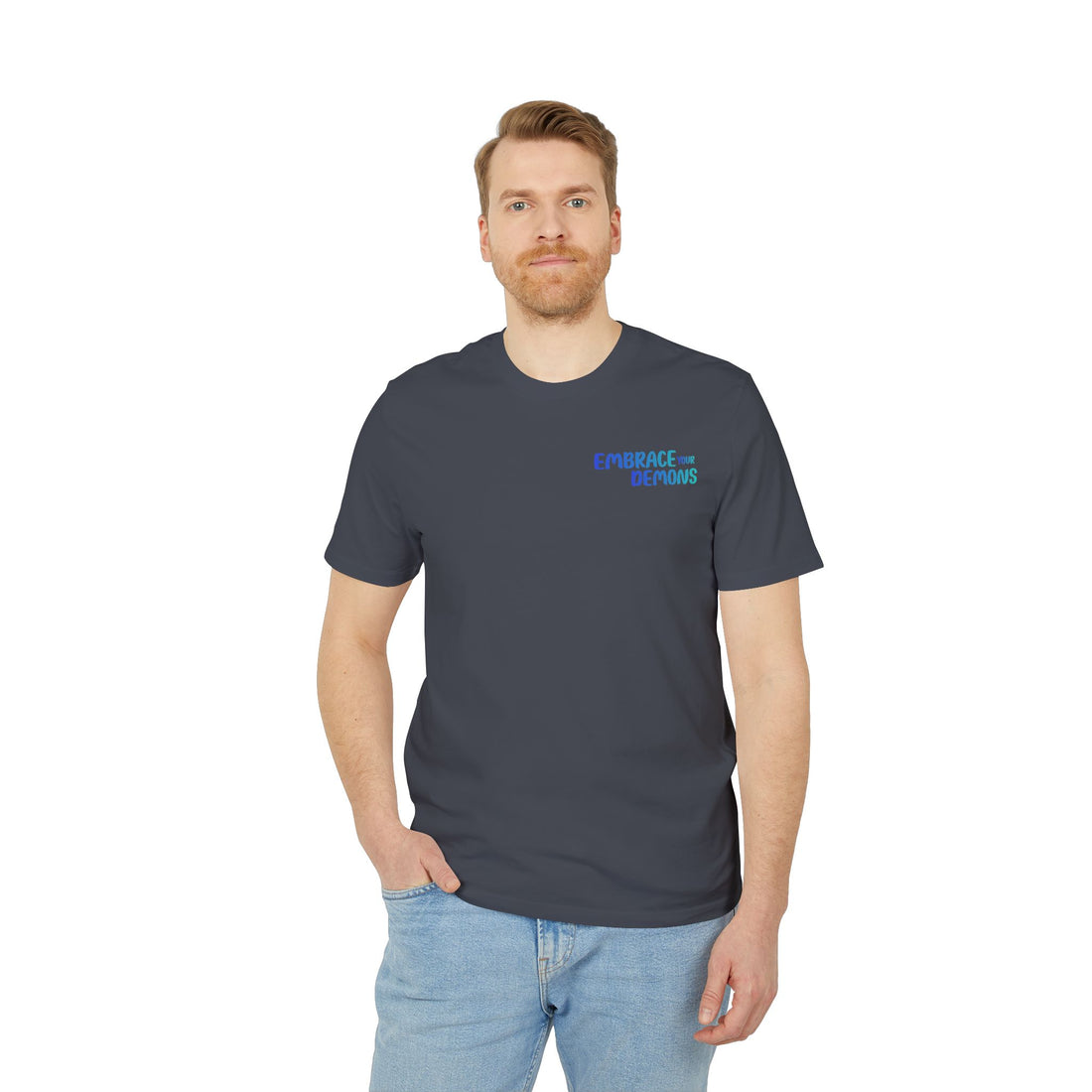 Samurai Shadow Tee — "Embrace the Demons" Graphic T-Shirt