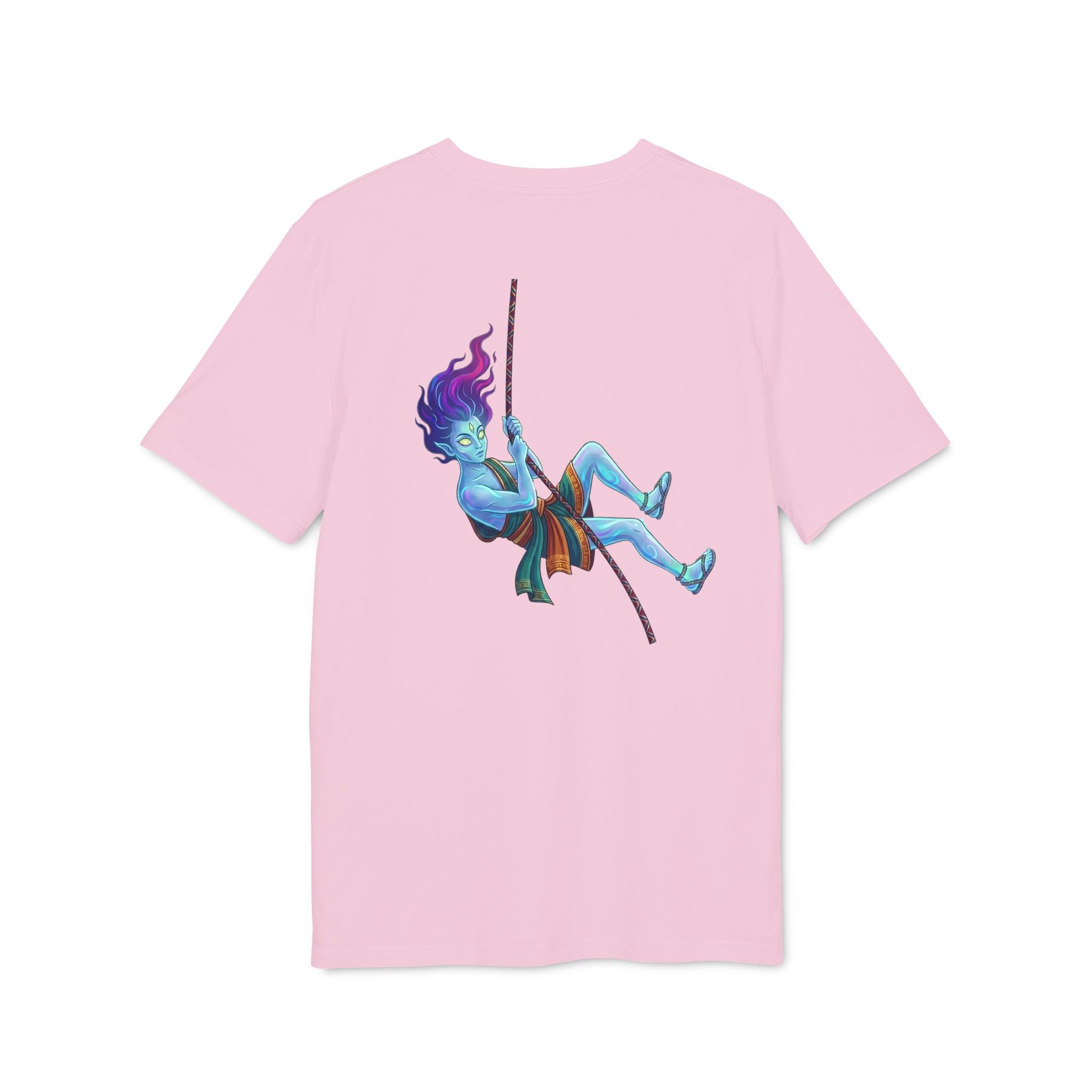 T-Shirt — Embrace the Demons Graphic Tee (Blue Rope Swing Illustration)