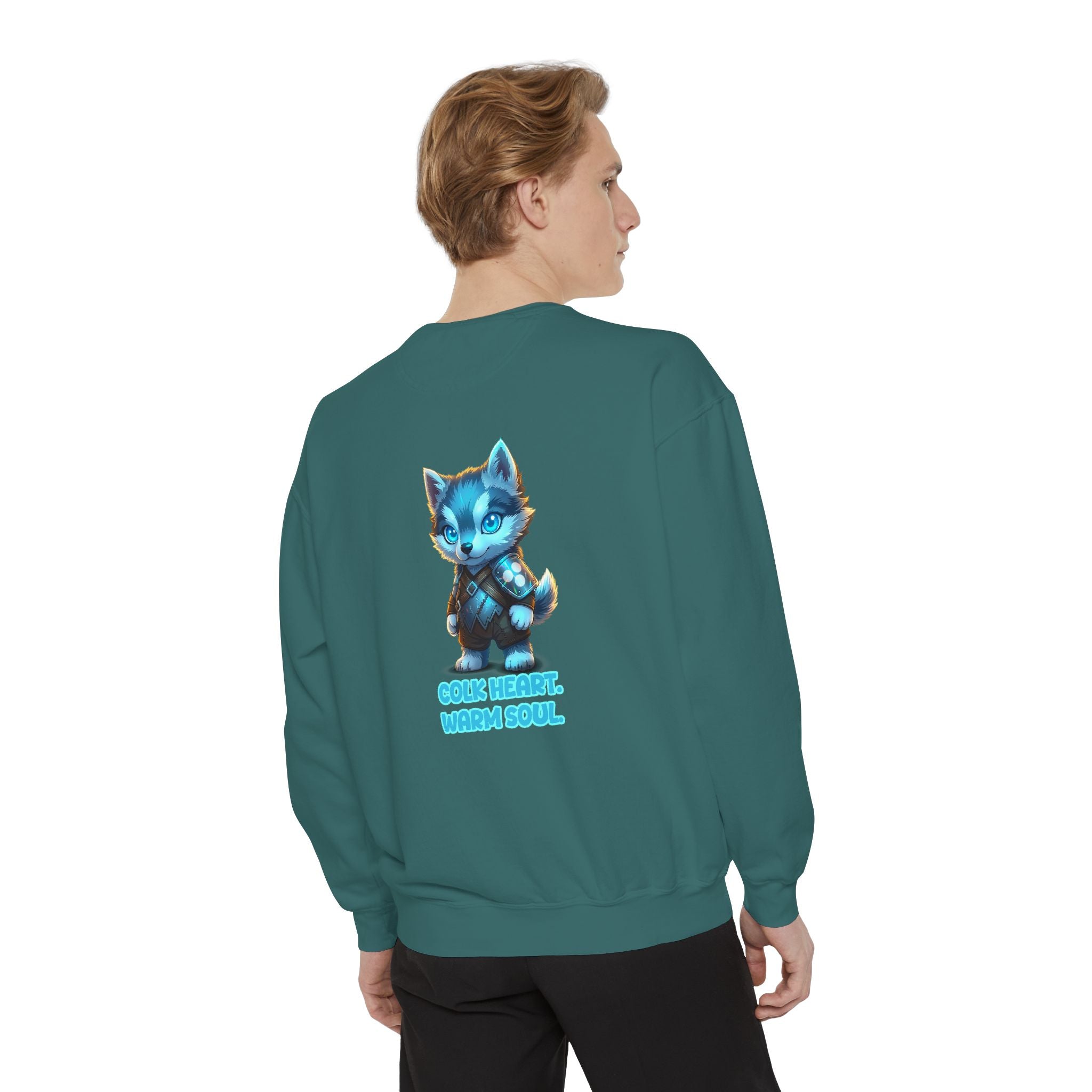 Embrace Your Demons Sweatshirt — "Cold Heart, Warm Soul" Cat Graphic Sweatshirt