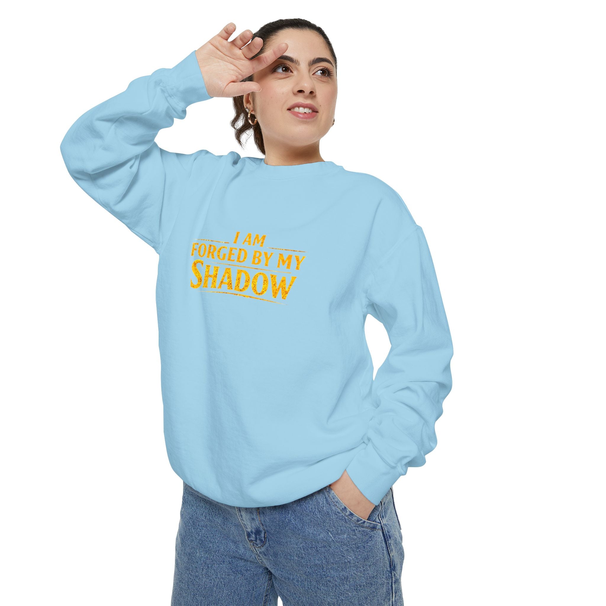 Forged by My Shadow Sweatshirt — Viking Warrior Graphic Crewneck