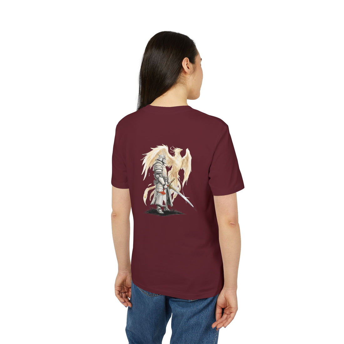 T-Shirt — “I Am Forged By My Shadow” Knight Angel Graphic Tee
