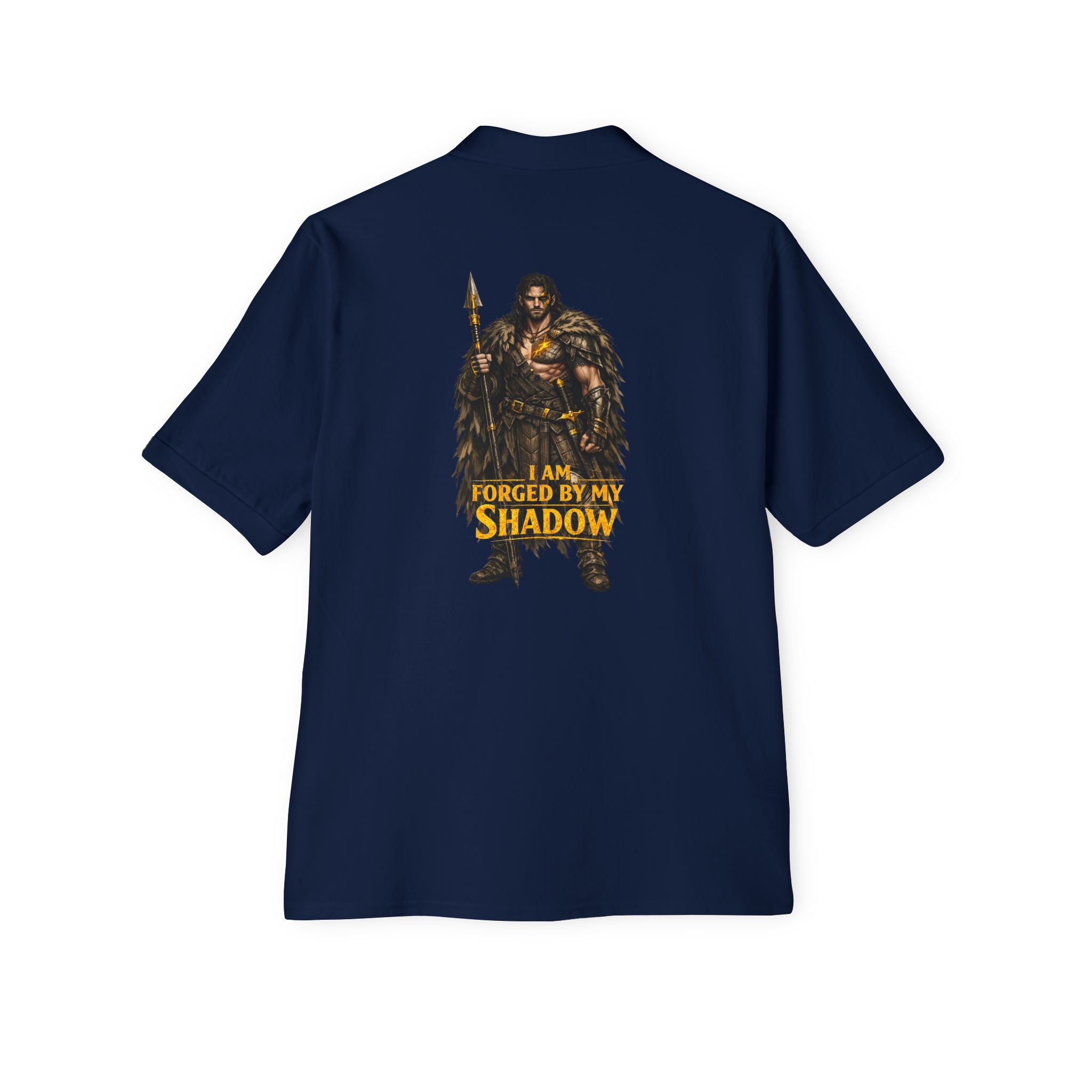 Viking Warrior Polo – "I Am Forged by My Shadow" Men's Piqué Polo