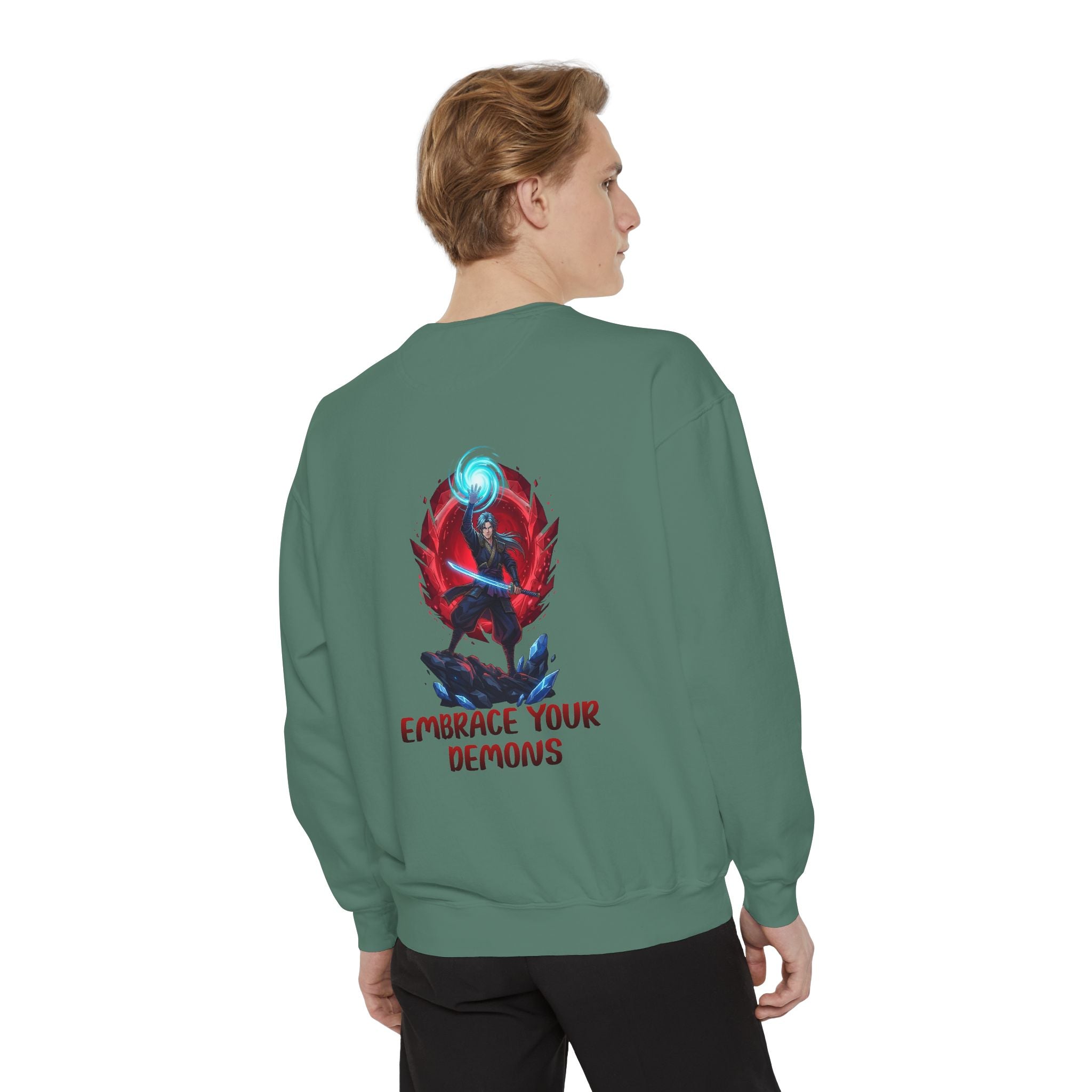 Embrace Your Demons Sweatshirt — Spiritual Fox Art Crewneck