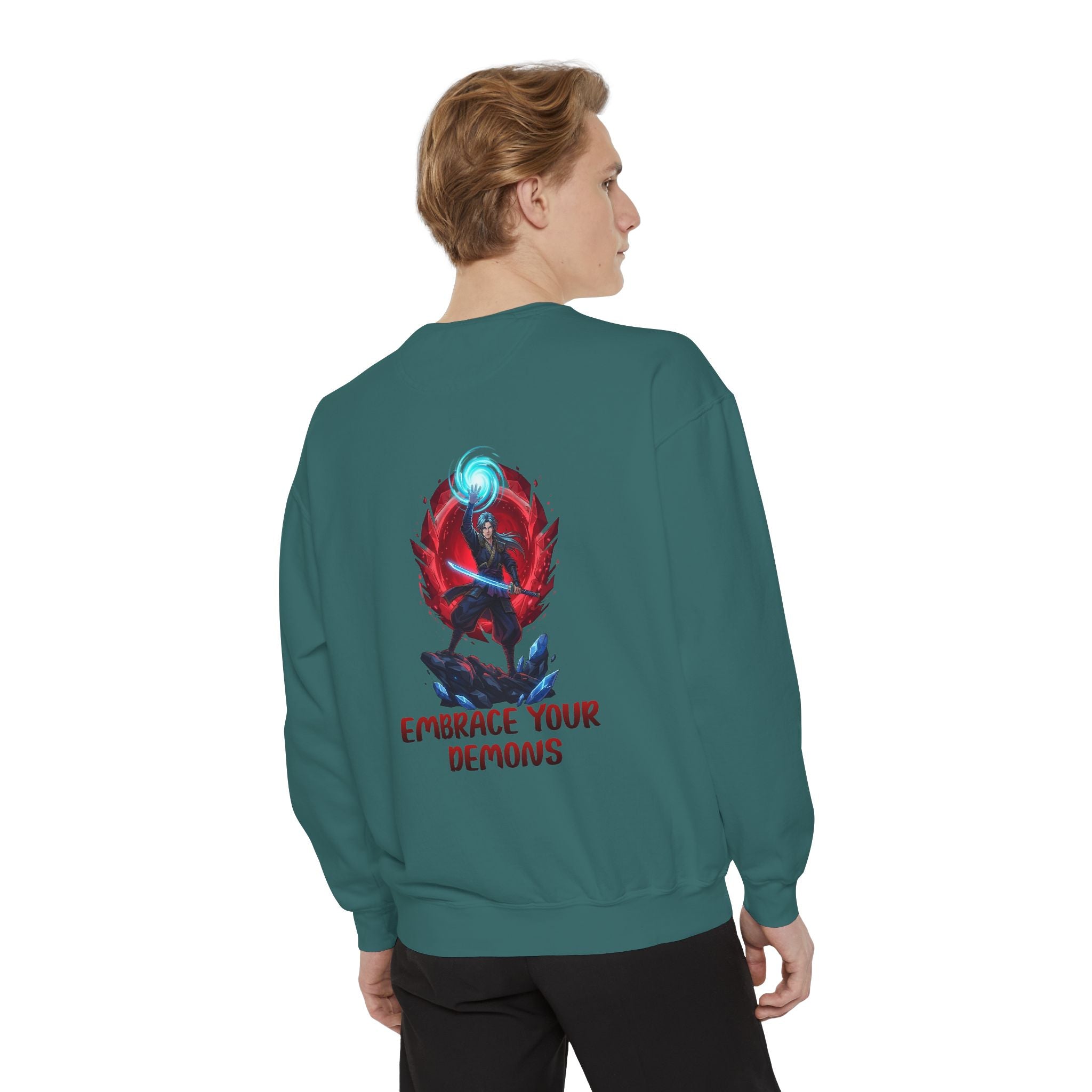Embrace Your Demons Sweatshirt — Spiritual Fox Art Crewneck