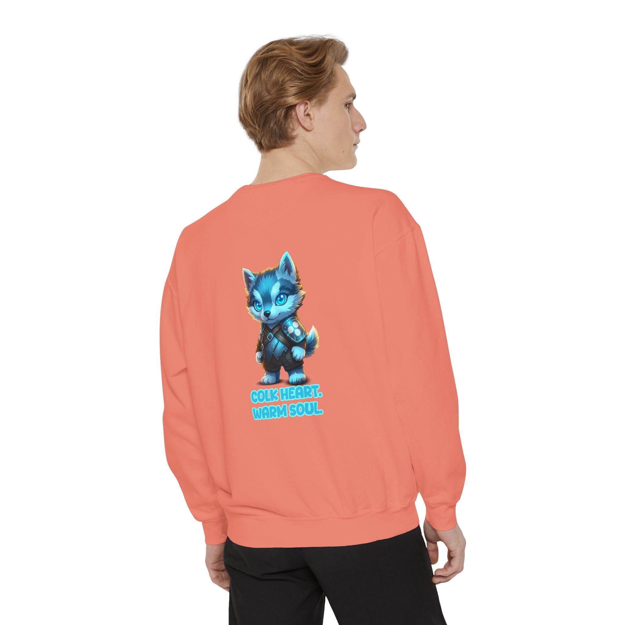 Embrace Your Demons Sweatshirt — "Cold Heart, Warm Soul" Cat Graphic Sweatshirt